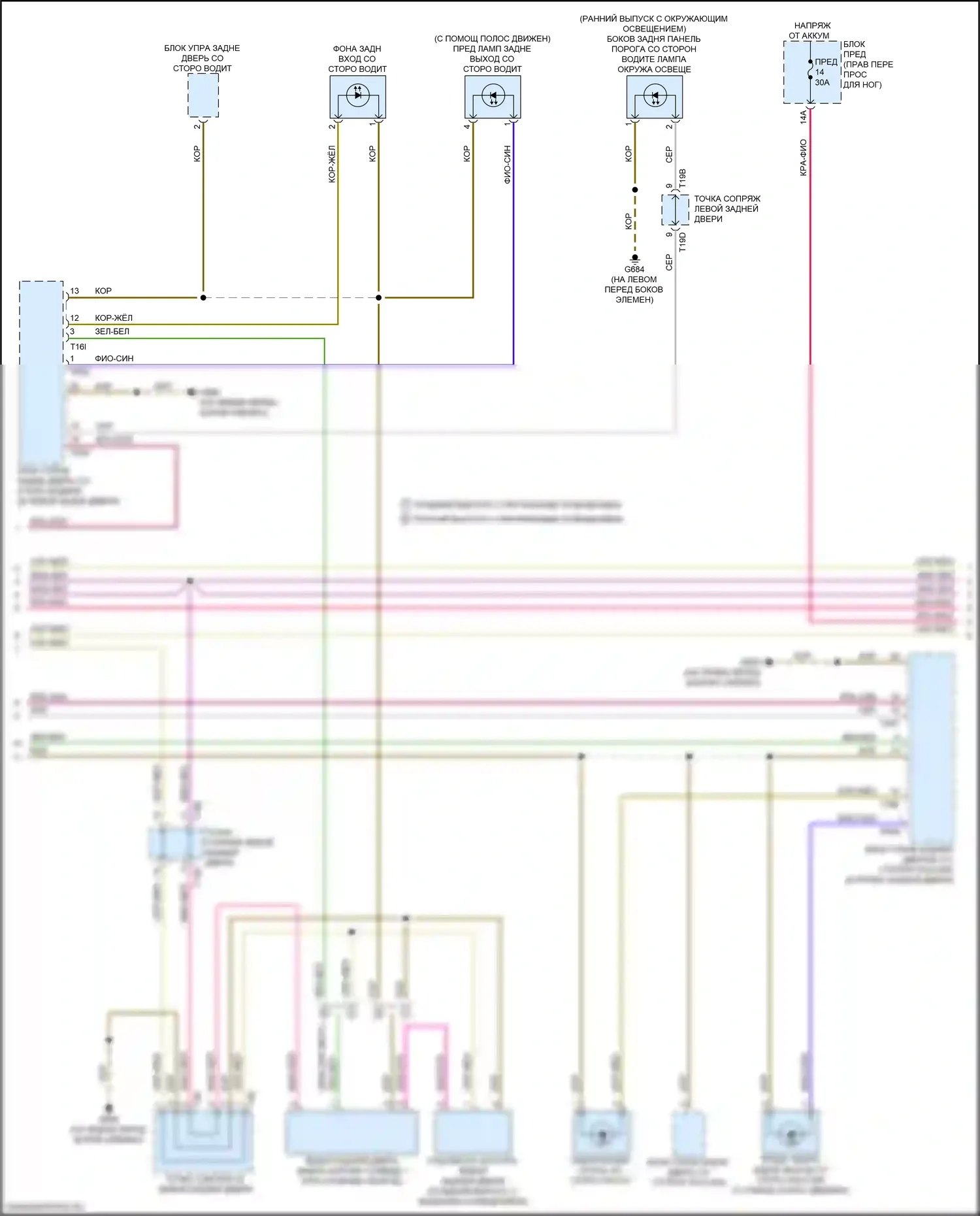 e-tron S Sportback Audi I (2020-2024): Электросхема освещения салона (4 из 6) 