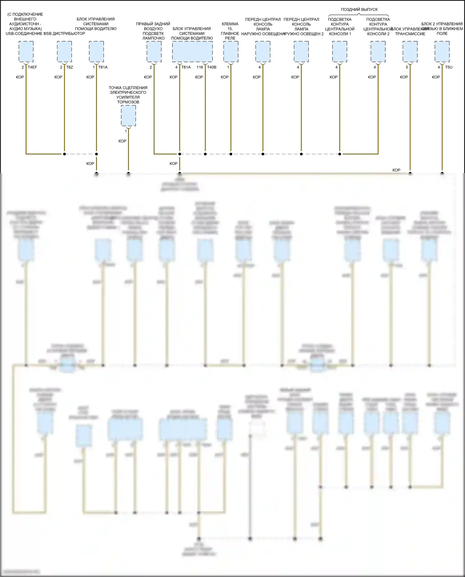 e-tron S Sportback Audi I (2020-2024): Электросхема точек подключения масс (5 из 9) 