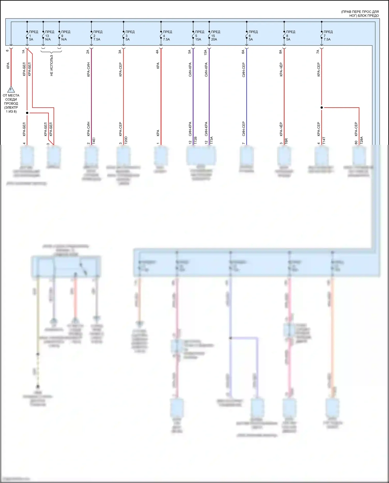 e-tron S Audi I (2020-2024): Электросхема блока предохранителей реле (4 из 8) 