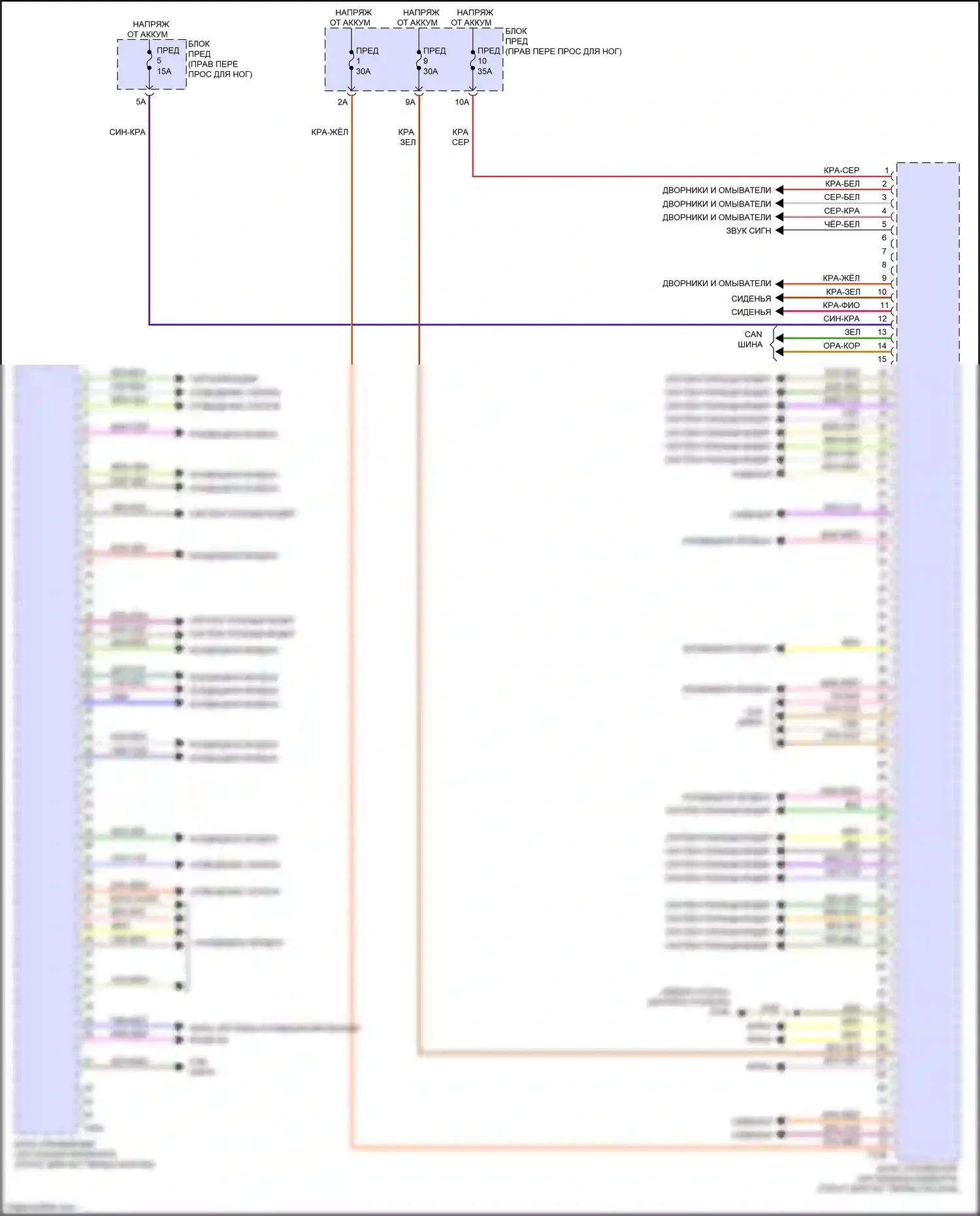 e-tron S Audi I (2020-2024): Электросхема блока управления системами комфорта (1 из 2) 