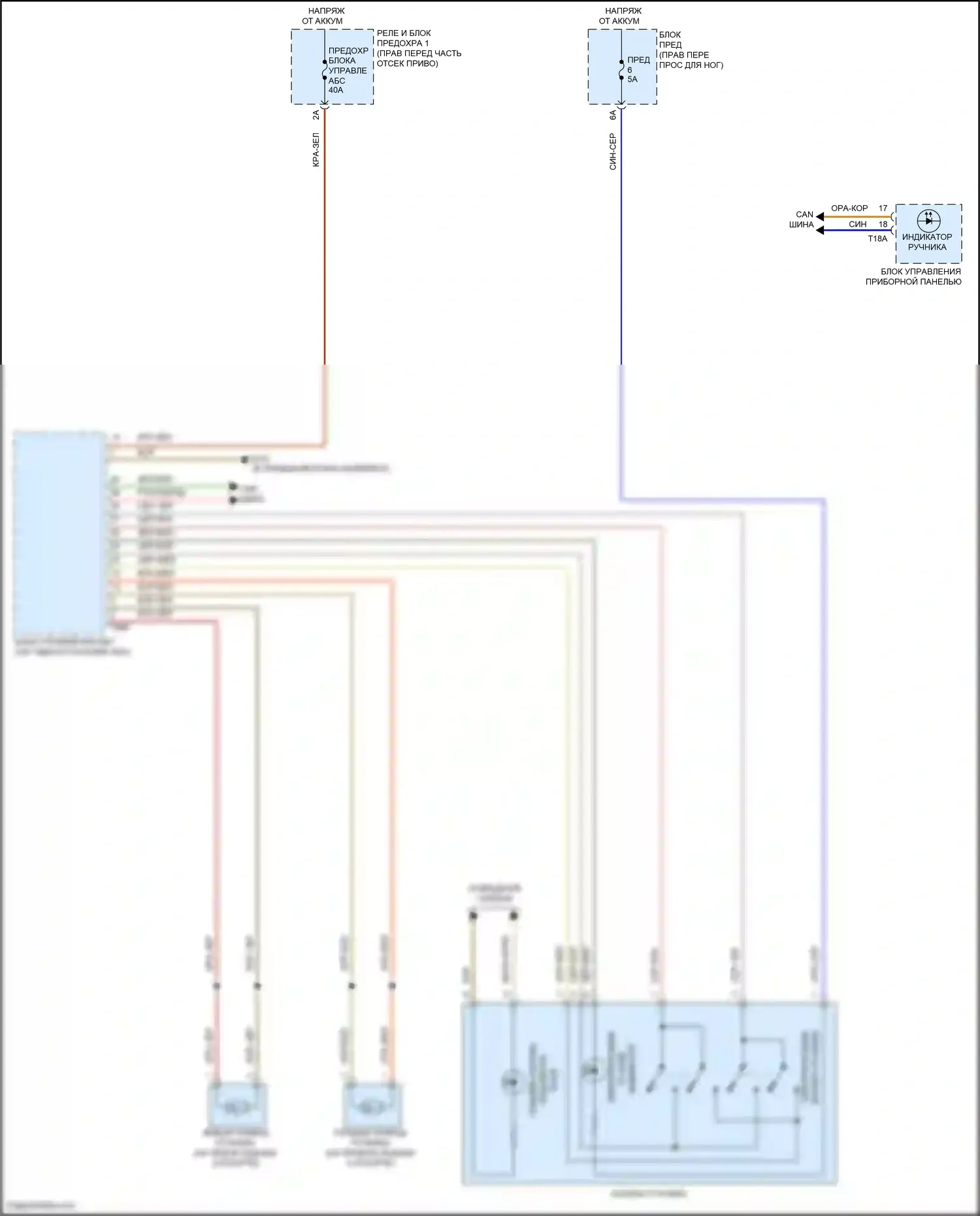 e-tron S Audi I (2020-2024): Электросхема растормаживания стояночного тормоза 