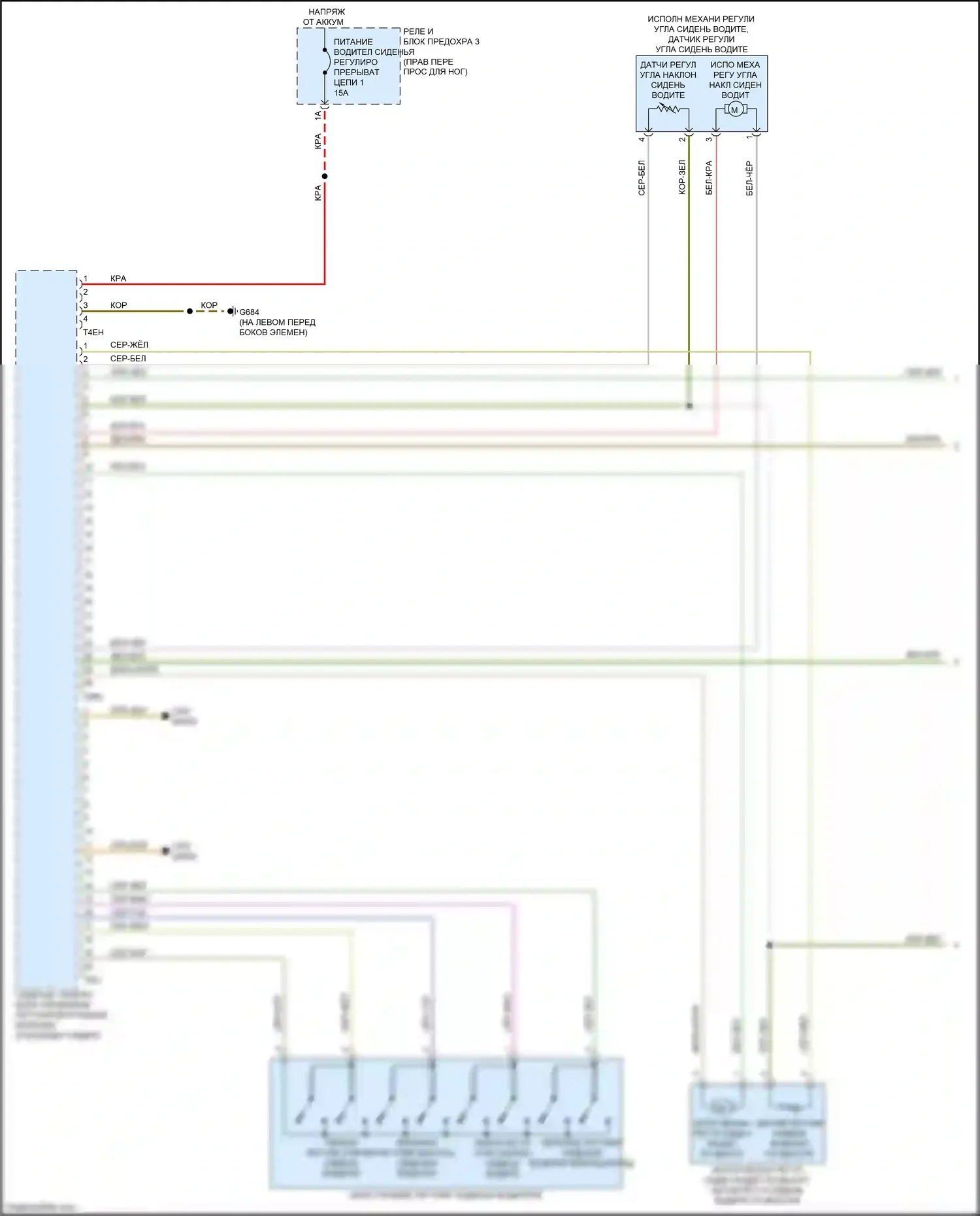 e-tron S Audi I (2020-2024): Электросхема сиденья водителя с памятью, со спортивными сиденьями (1 из 2) 