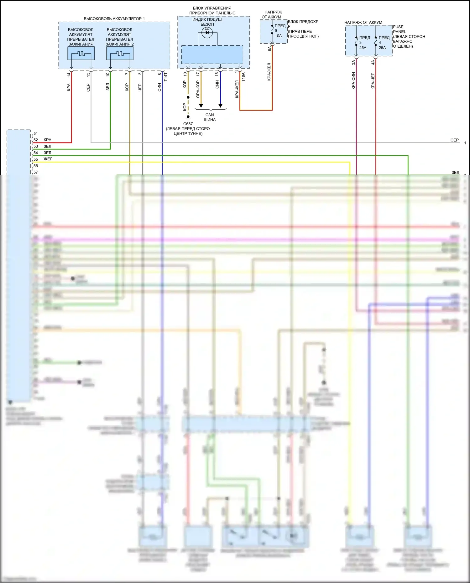 e-tron S Audi I (2020-2024): Электросхема подушек безопасности (1 из 5) 