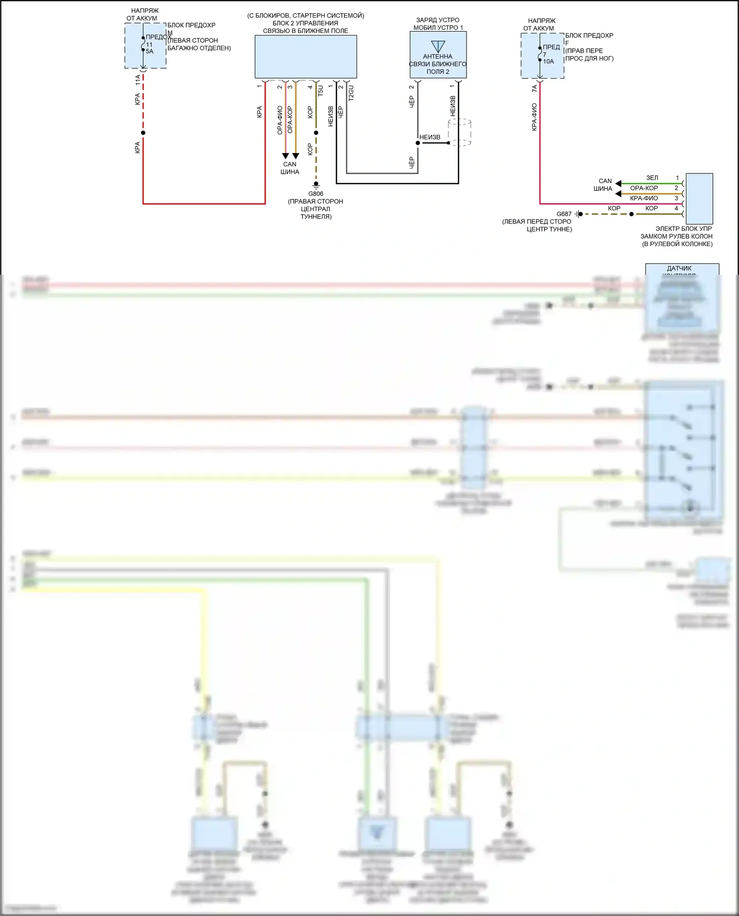 e-tron S Audi I (2020-2024): Электросхема системы бесключевого доступа (2 из 2) 