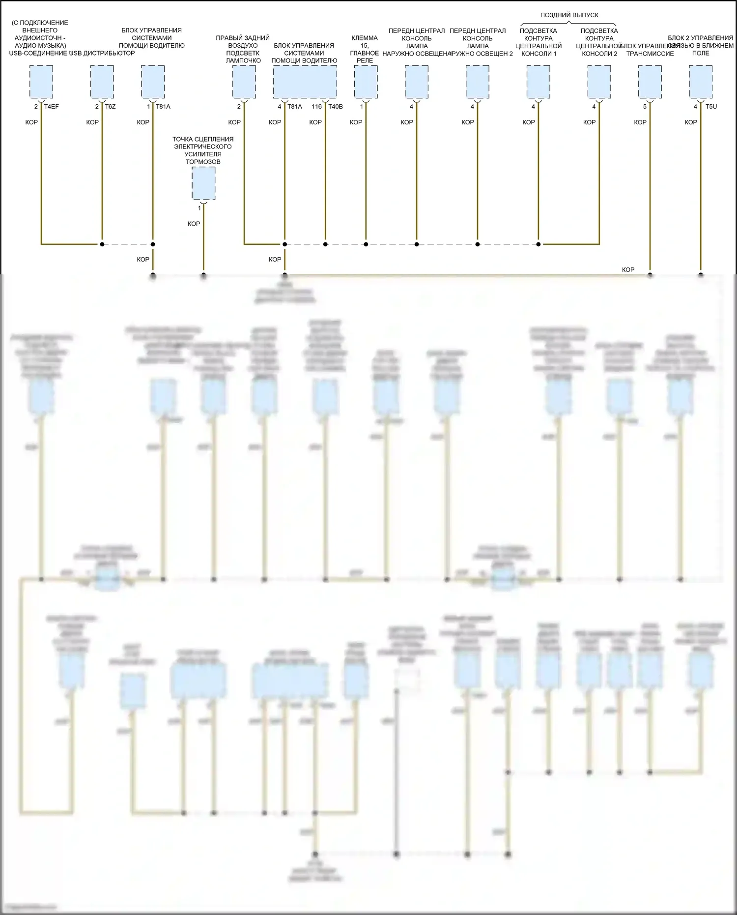 e-tron S Audi I (2020-2024): Электросхема точек подключения масс (5 из 9) 