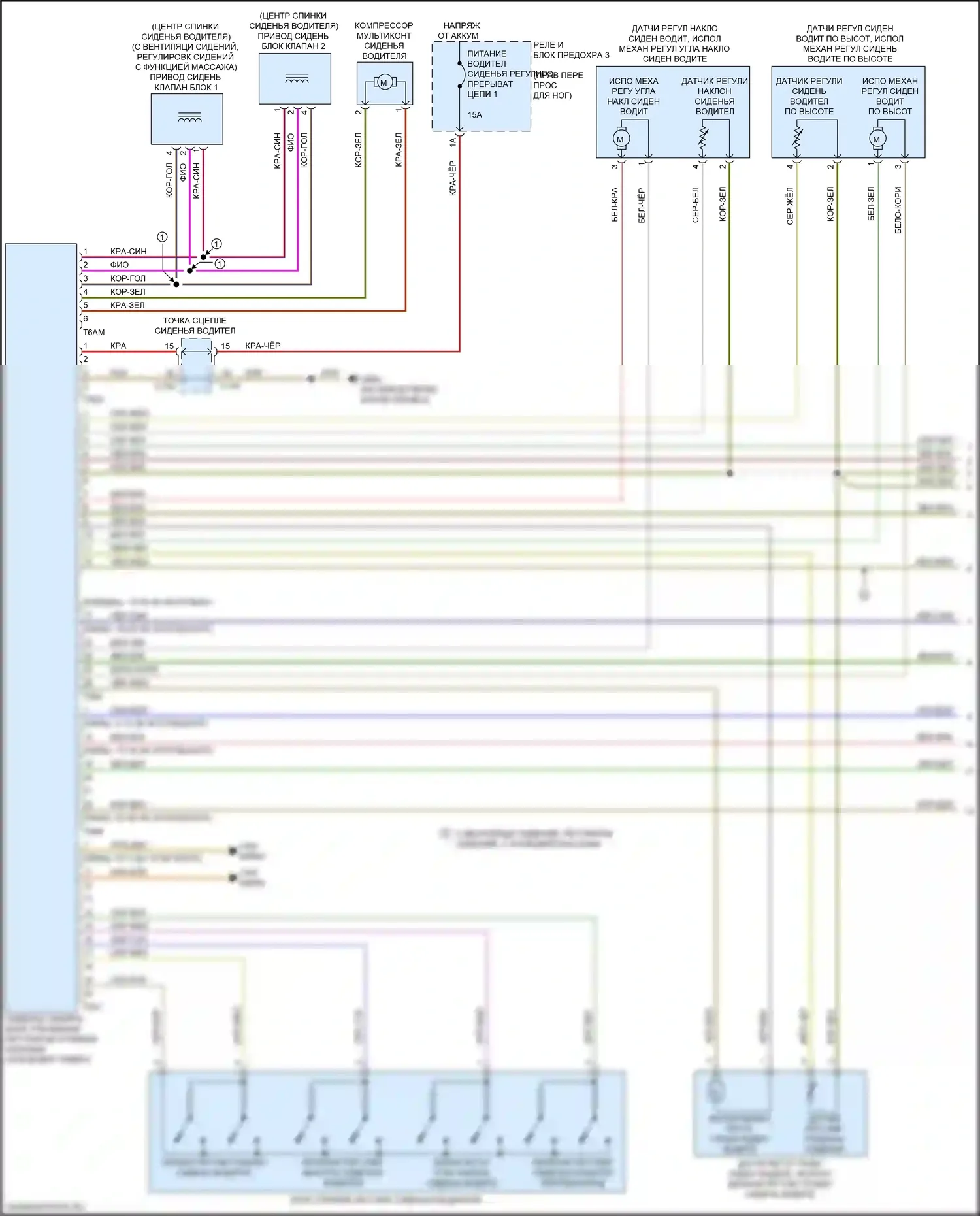 e-tron Sportback Audi I (2019-2024): Электросхема сиденья водителя с памятью, с комфортными сиденьями (1 из 2) 