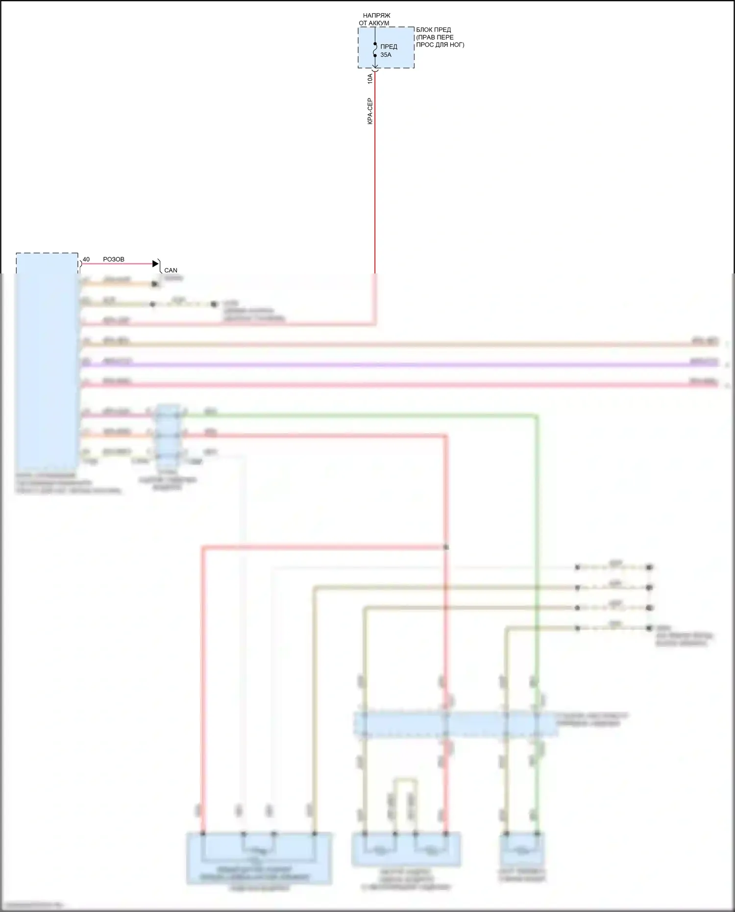e-tron Sportback Audi I (2019-2024): Электросхема передних обогреваемых сидений, без повышенной безопасности, со стандартными сиденьями (1 из 2) 