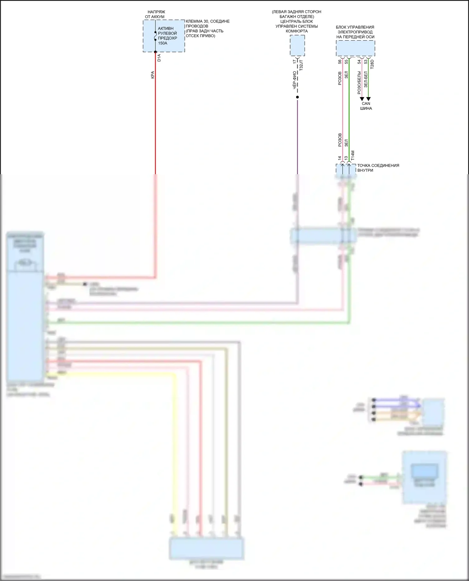 e-tron Audi I (2018-2024): Электросхема электроусилителя руля 