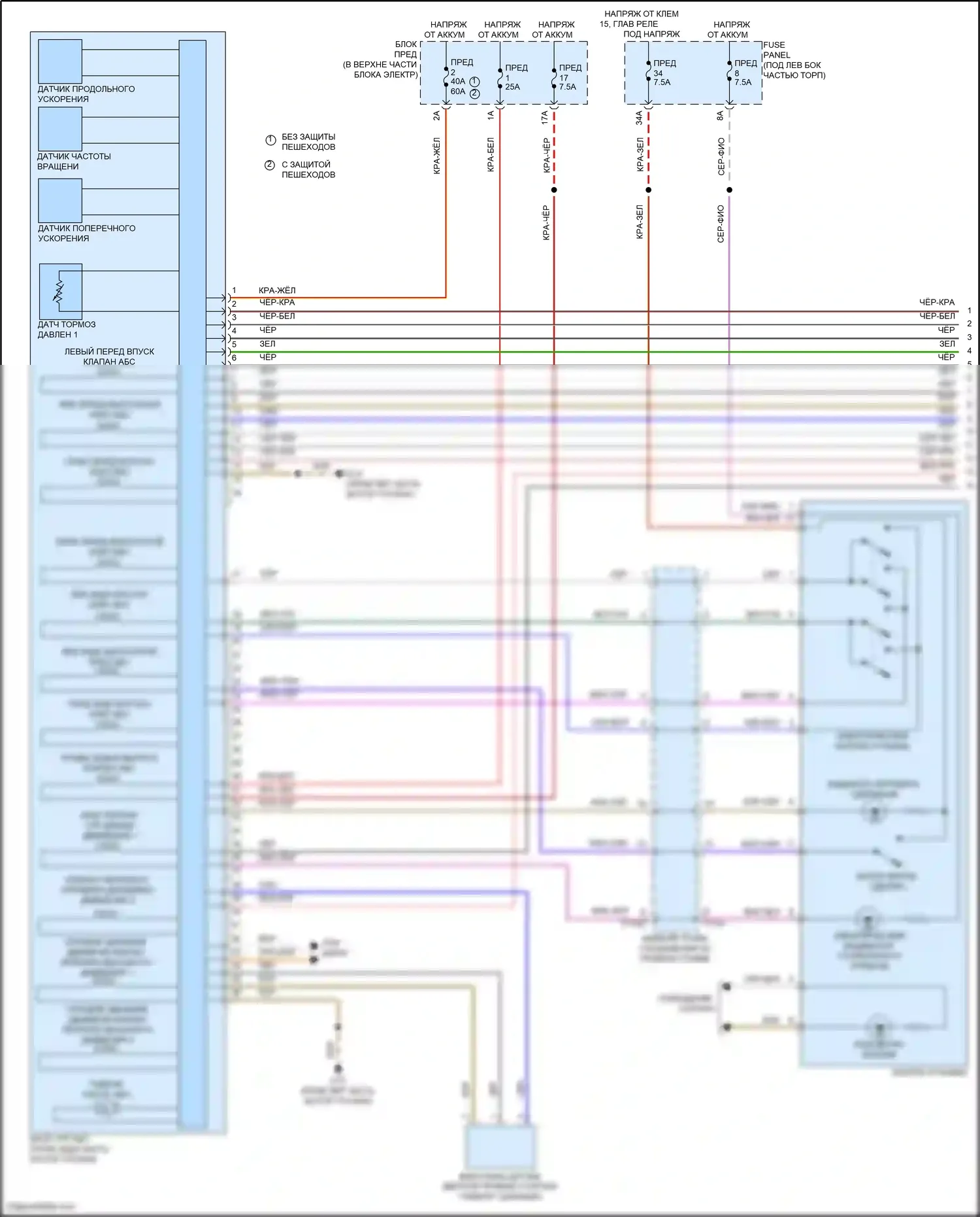 Q3 Audi II (2018-2024): Антиблокировочная система abs электросхема (1 из 2) 