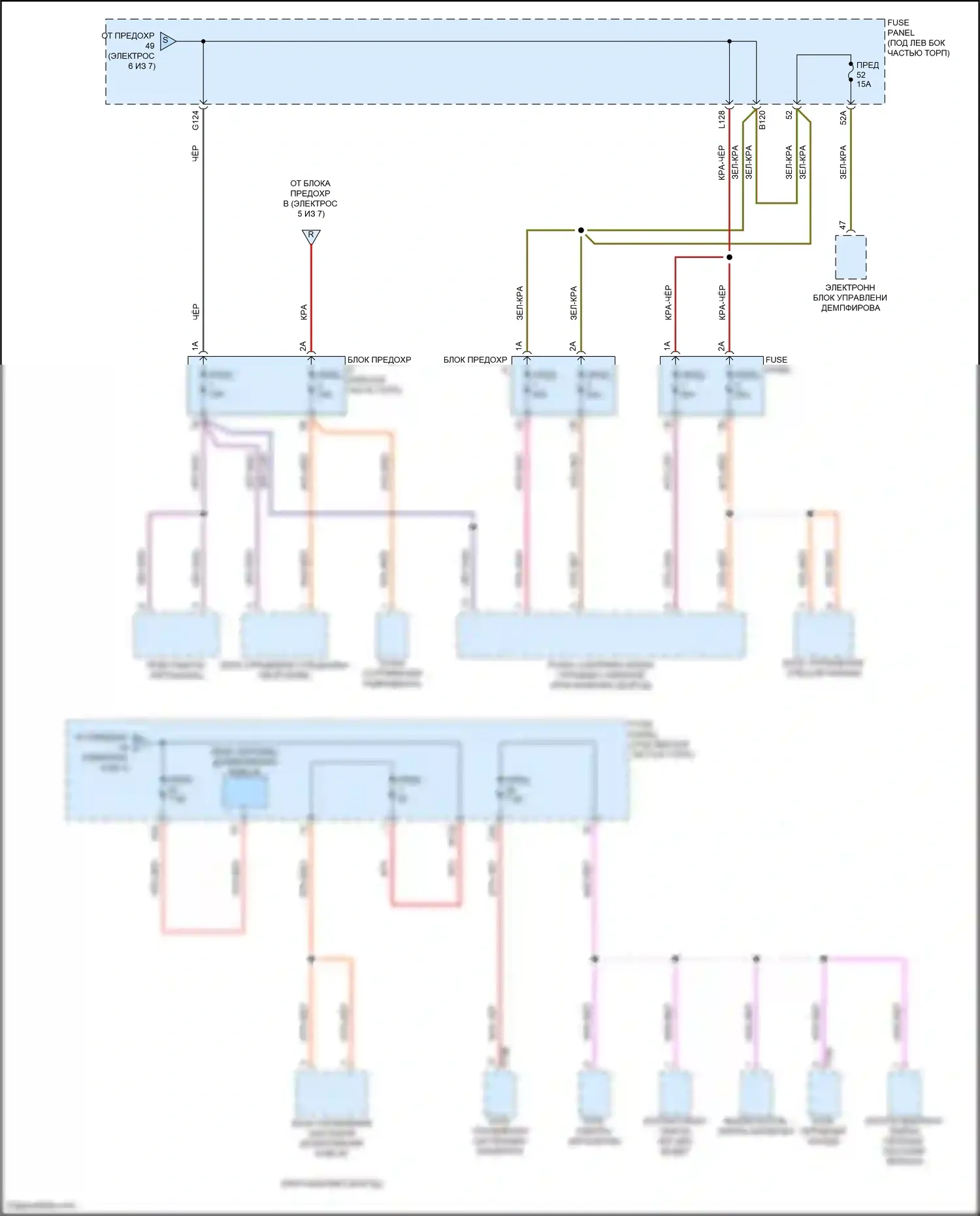 Q3 Audi II (2018-2024): Электросхема блока предохранителей реле (7 из 7) 