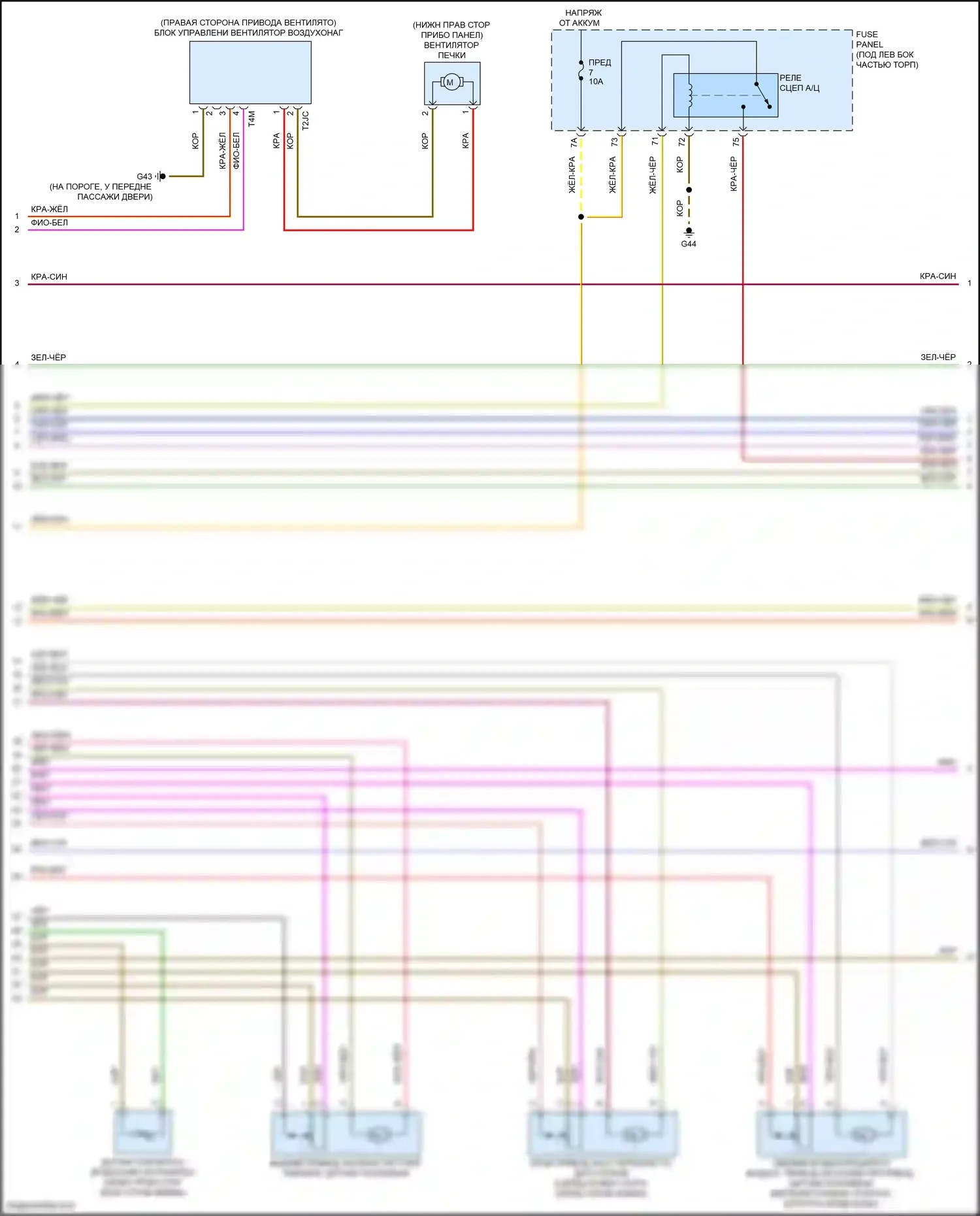Q3 Audi II (2018-2024): Электросхема климат контроля (2 из 4) 