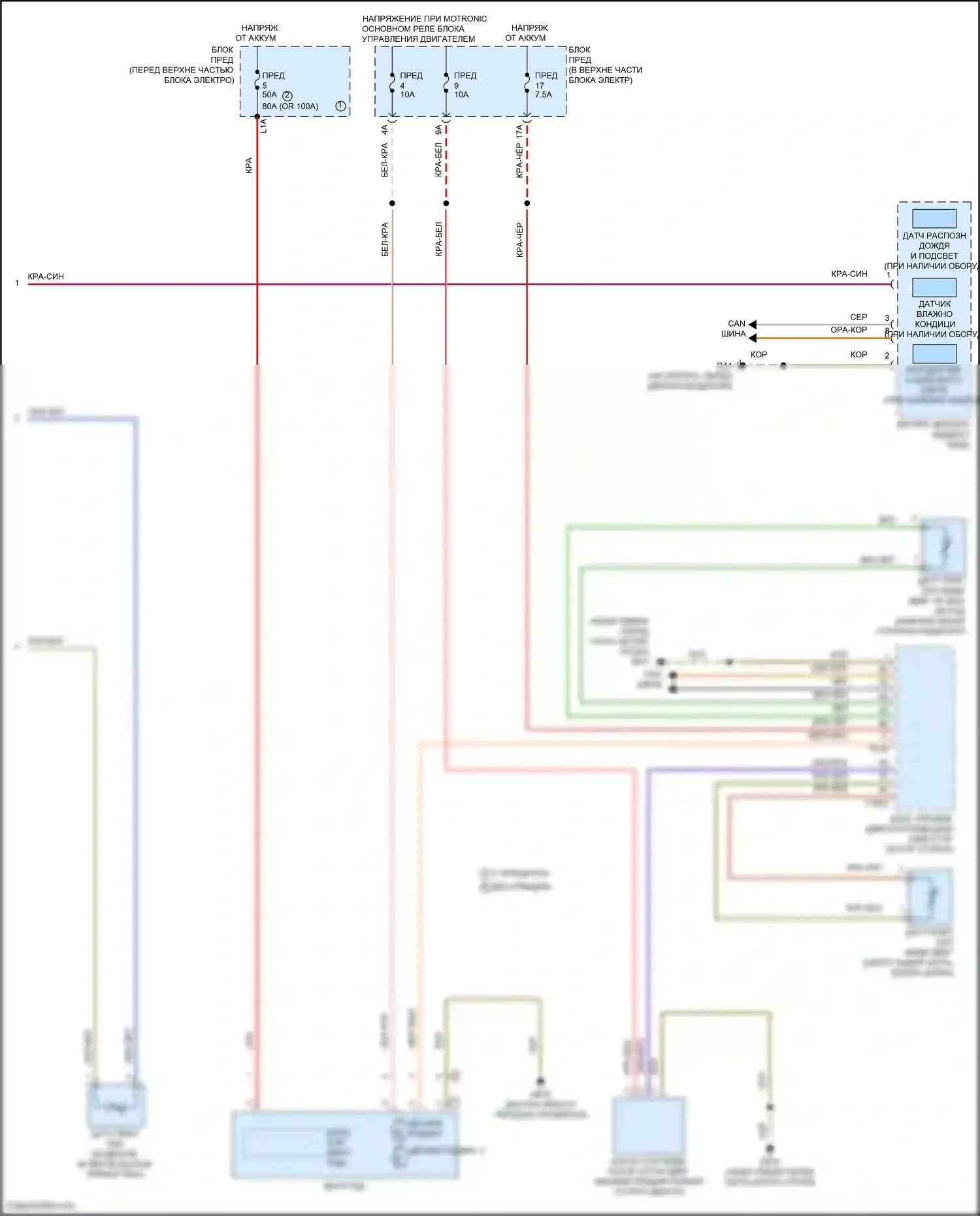 Q3 Audi II (2018-2024): Электросхема климат контроля (4 из 4) 