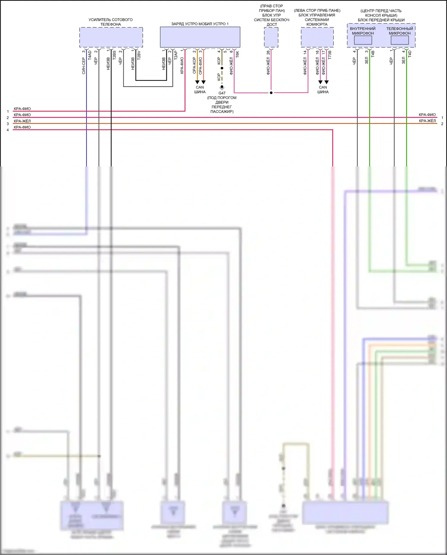 Q3 Audi II (2018-2024): Электросхема навигации, с усилителем (2 из 4) 