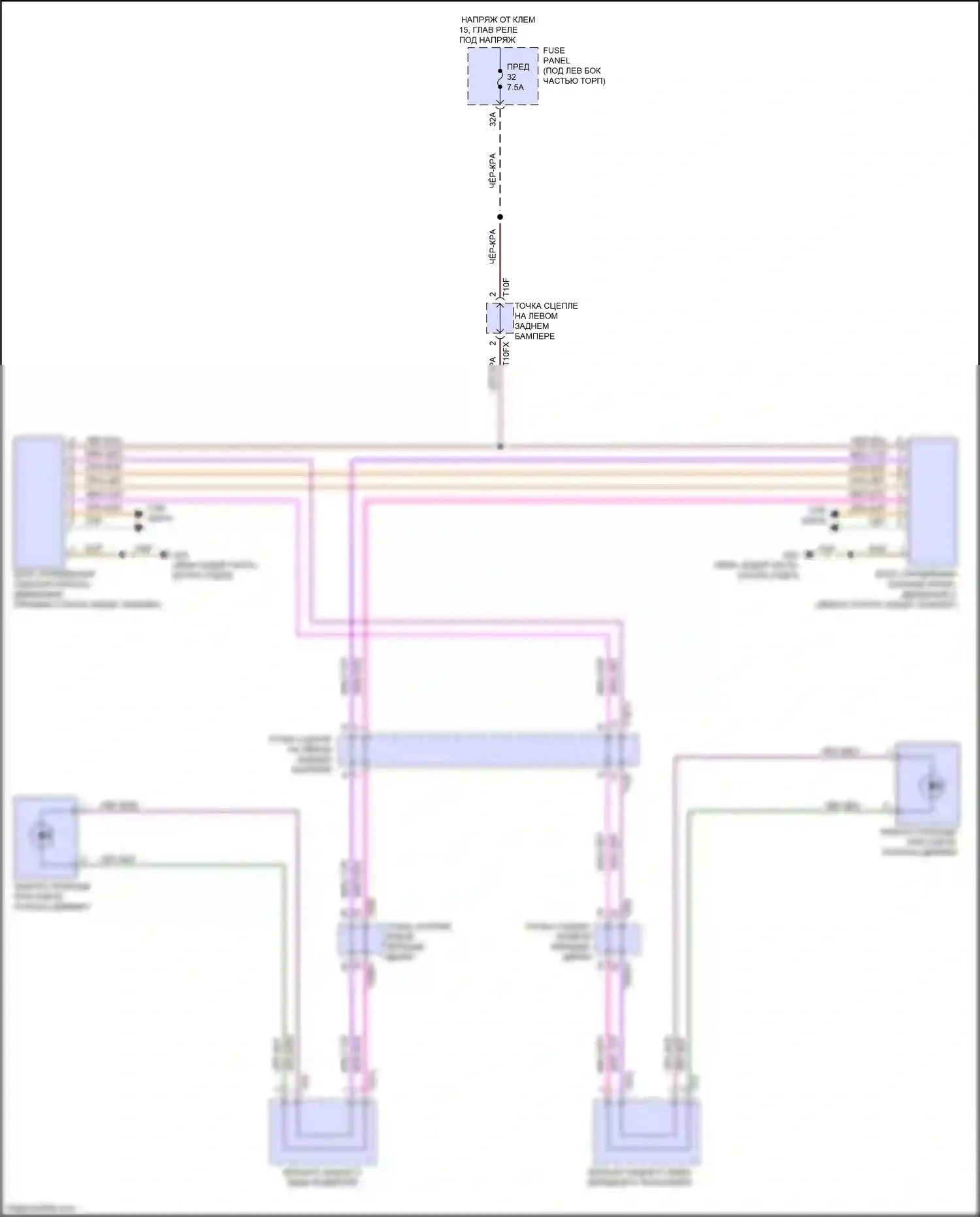 Q3 Audi II (2018-2024): Электросхема помощи при смене полосы движения 