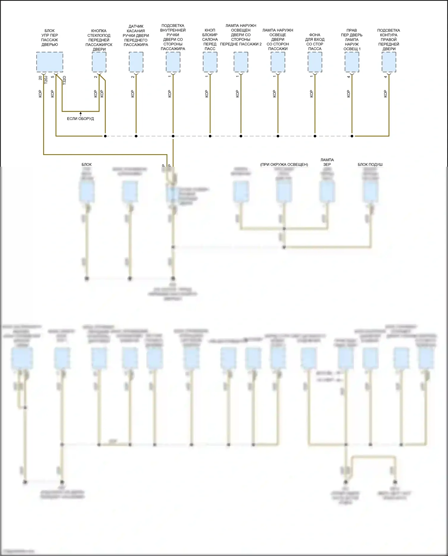 Q3 Audi II (2018-2024): Электросхема разводки массы (5 из 7) 