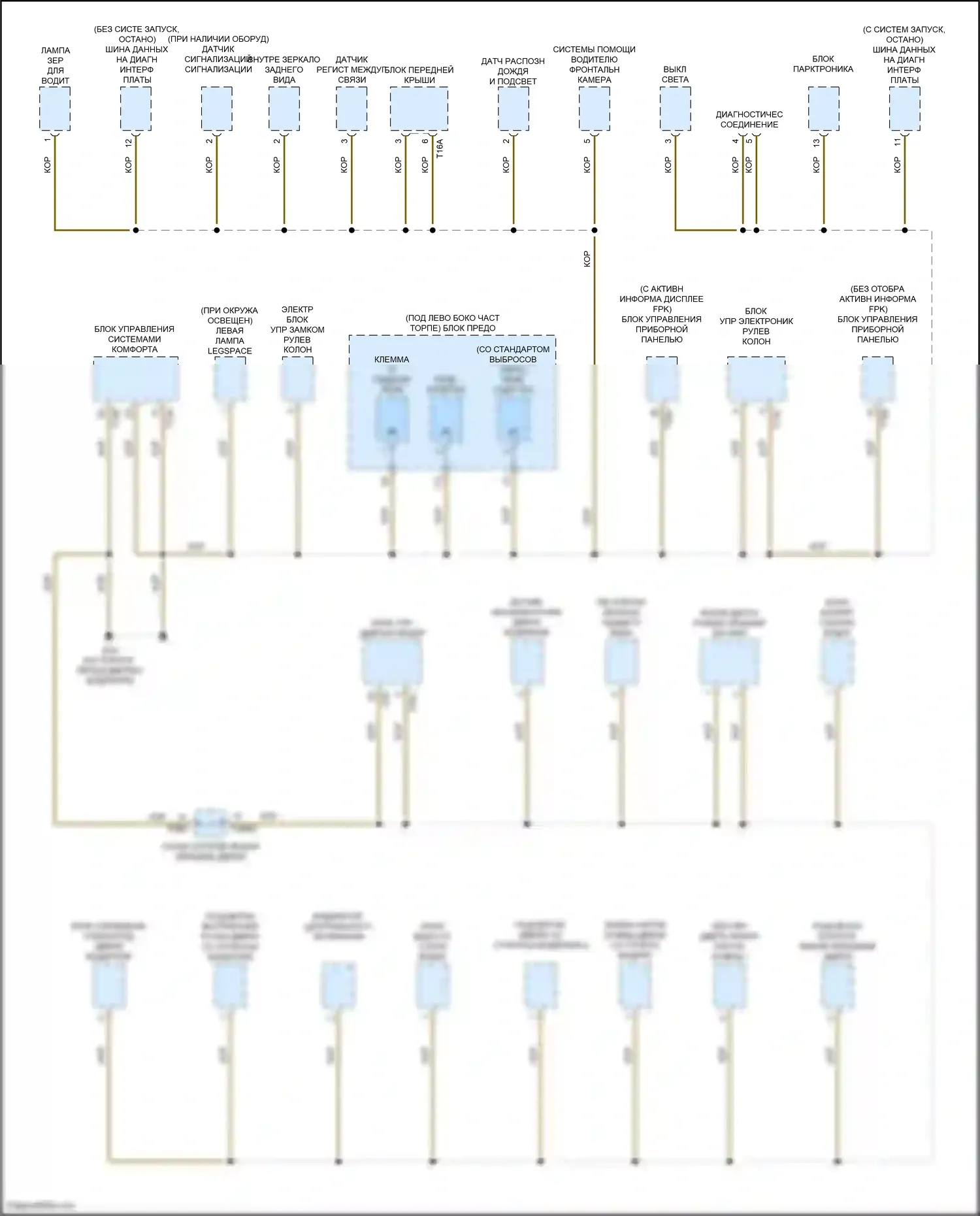Q3 Audi II (2018-2024): Электросхема разводки массы (6 из 7) 