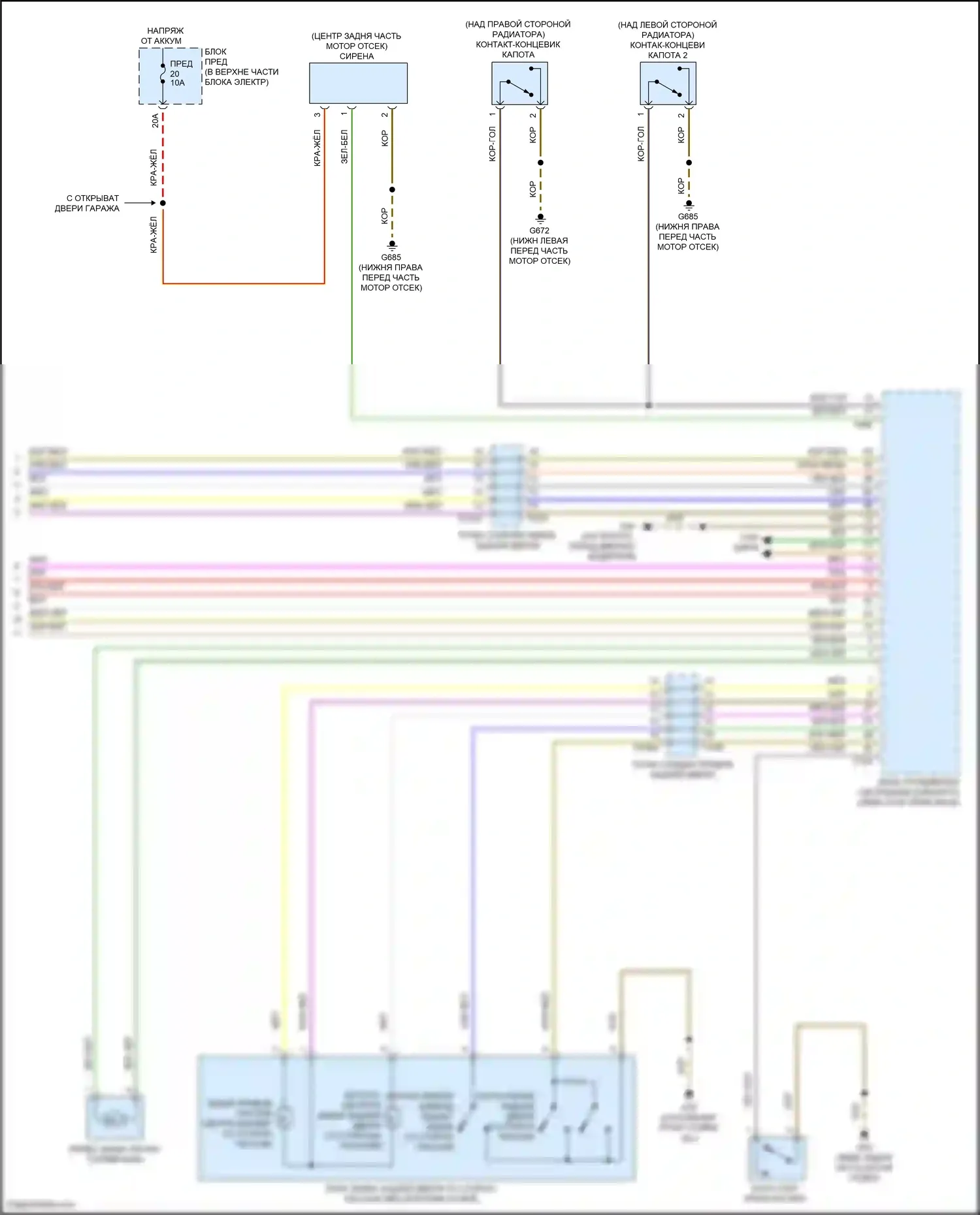 Q3 Audi II (2018-2024): Электросхема центрального замка (4 из 4) 