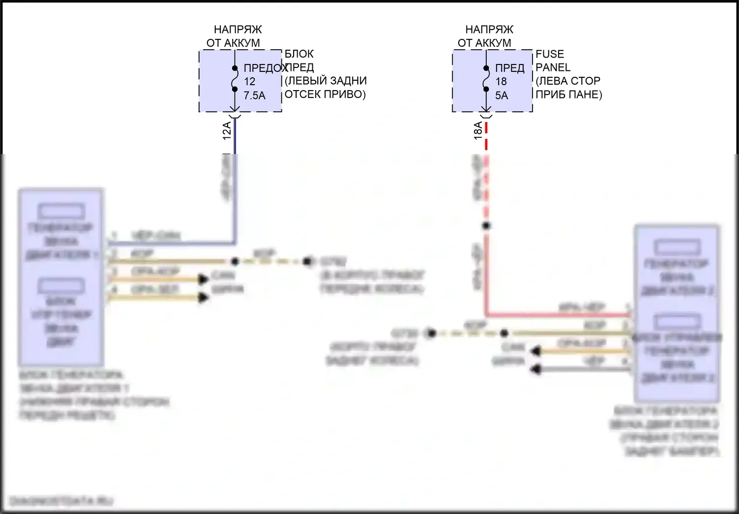 Q4 e-tron Audi I (2021-2024): Электросхема активных управление кузовом и подвеской 