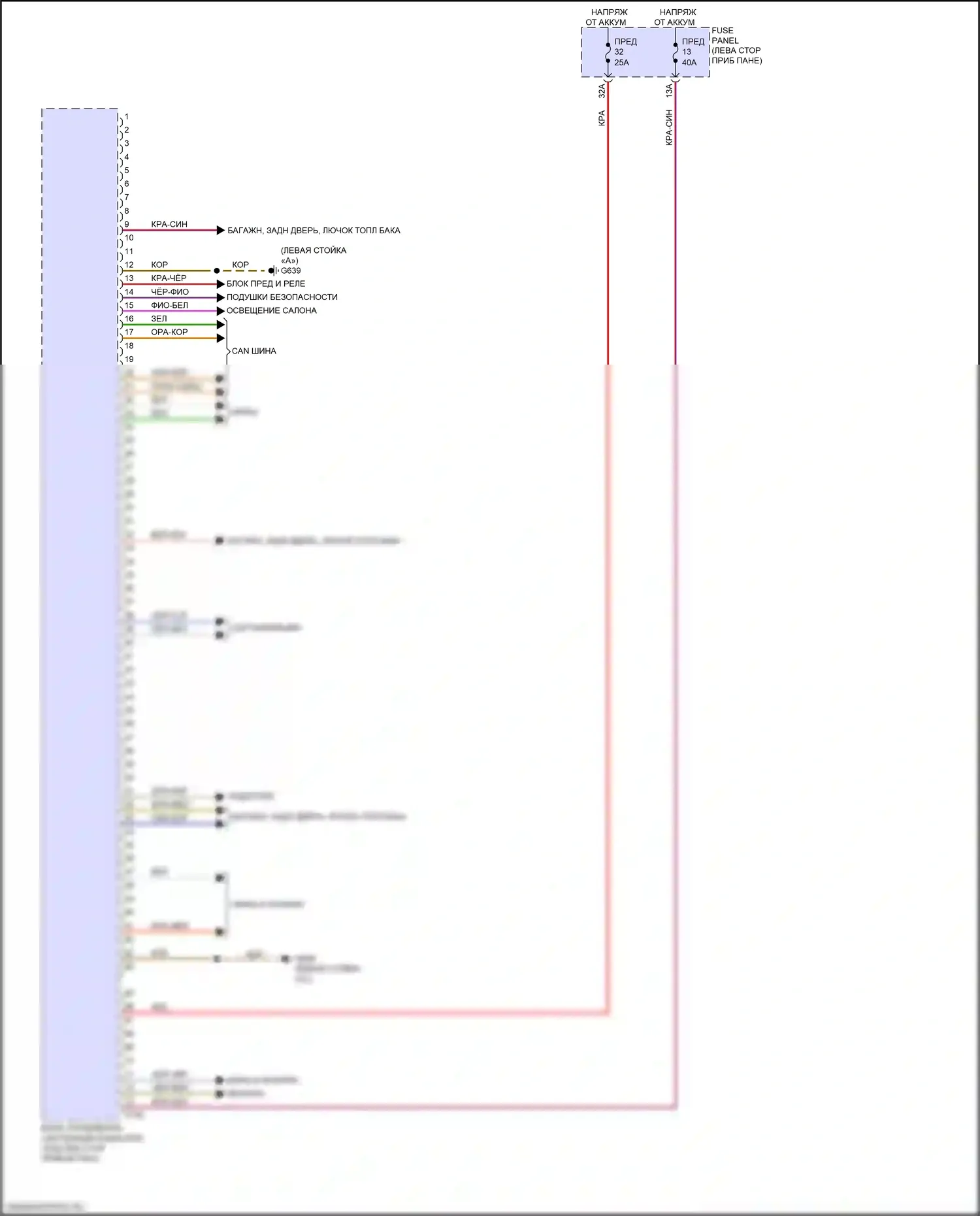 Q4 e-tron Audi I (2021-2024): Электросхема блока управления системами комфорта (2 из 2) 