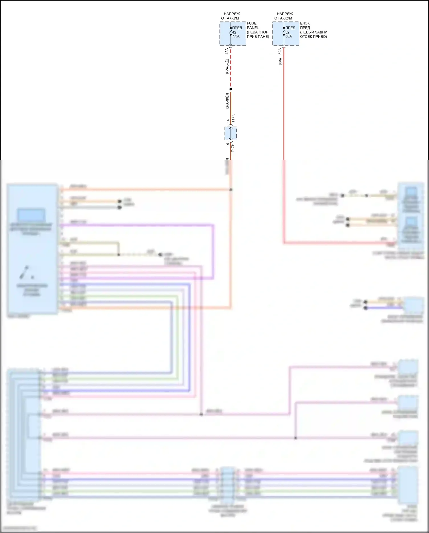 Q4 e-tron Audi I (2021-2024): Электросхема блокировки селектора 