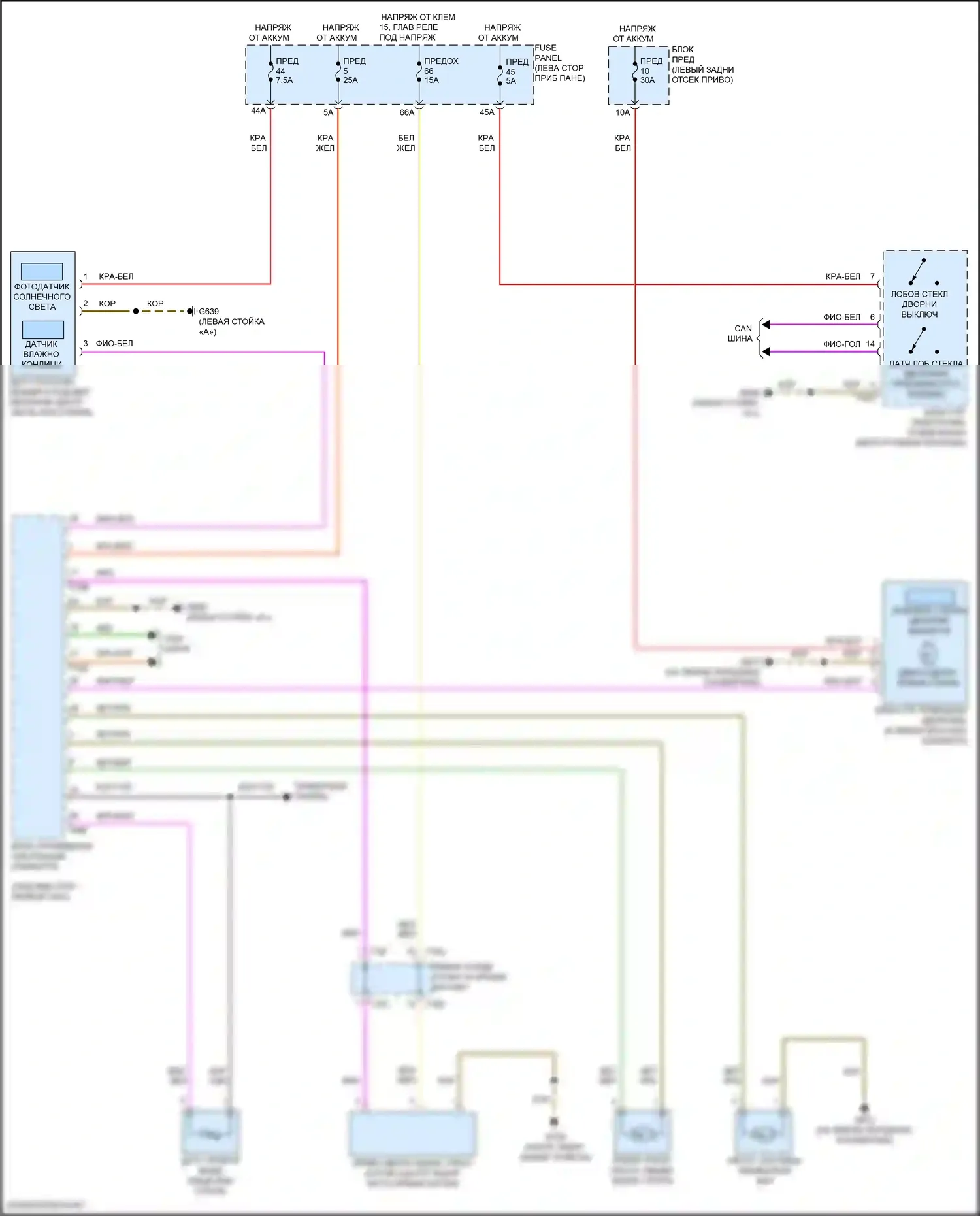 Q4 e-tron Audi I (2021-2024): Дворники и омыватели электросхема 