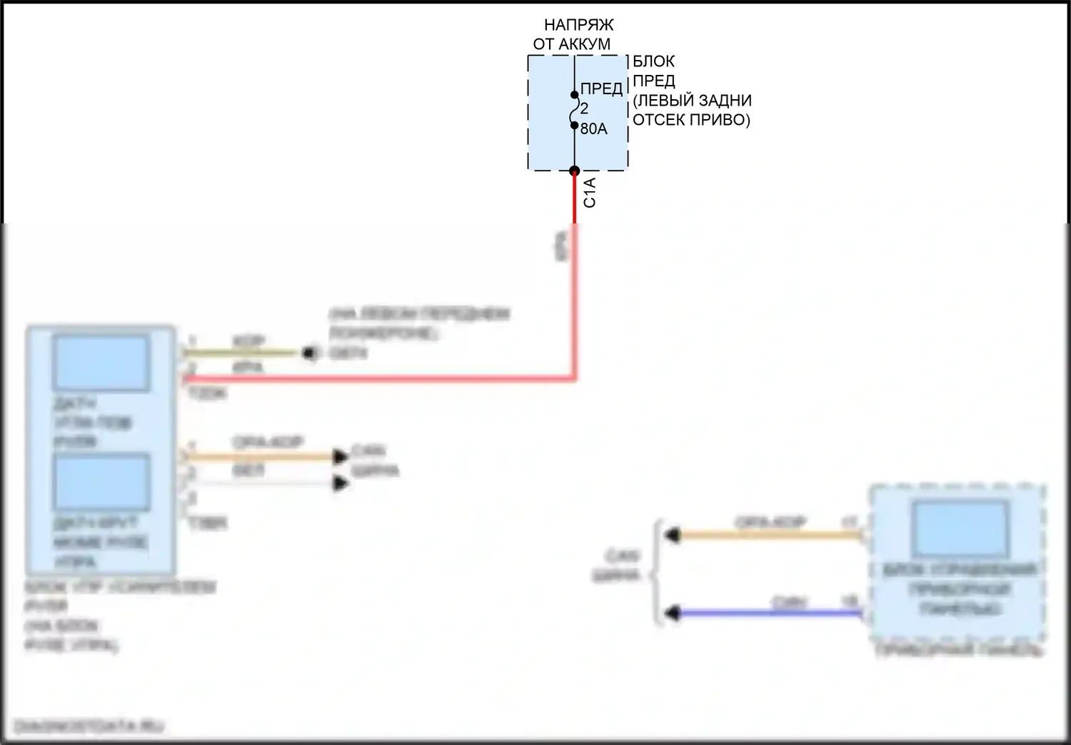 Q4 e-tron Audi I (2021-2024): Электросхема электроусилителя руля 