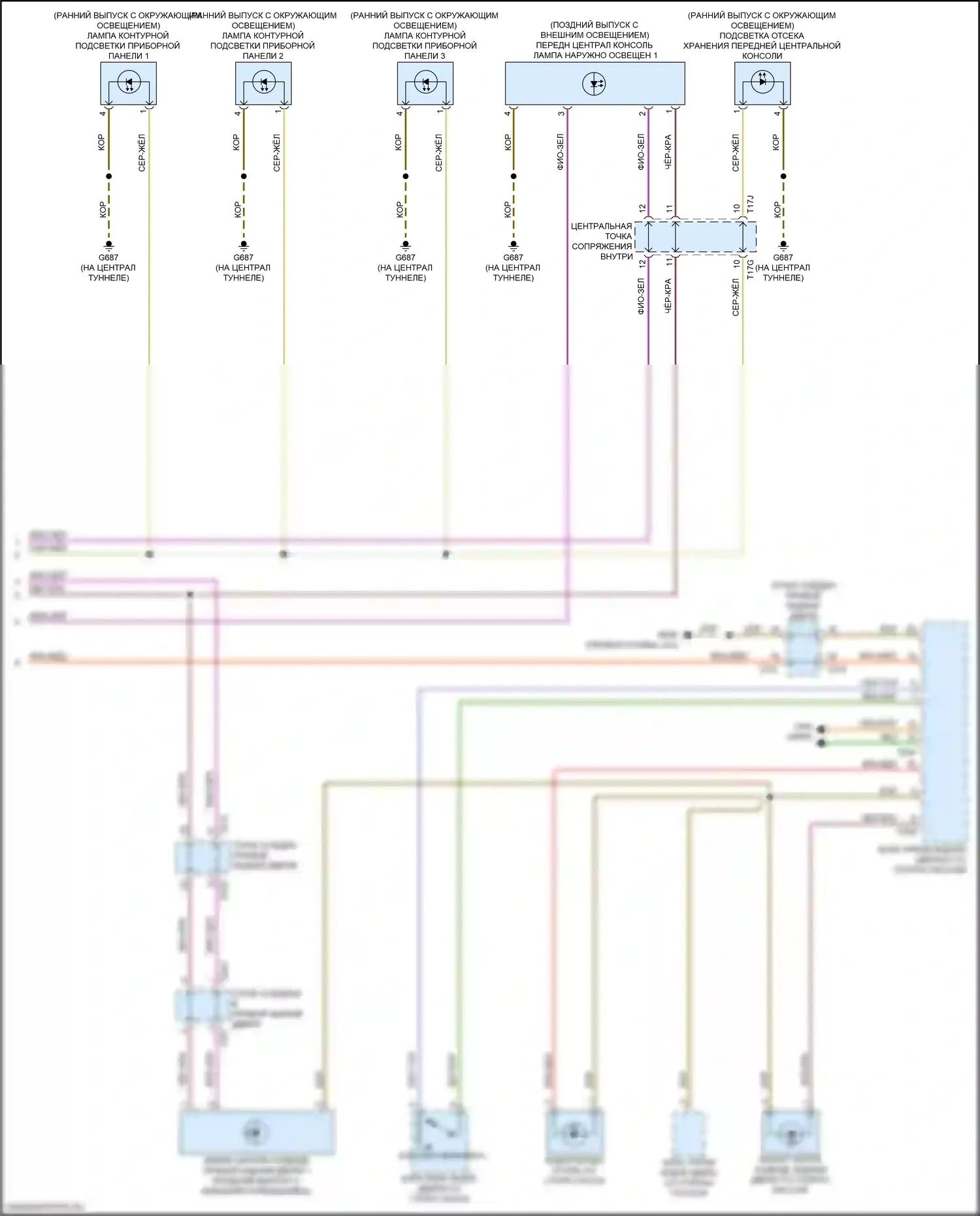 Q4 e-tron Audi I (2021-2024): Электросхема освещения салона (5 из 5) 