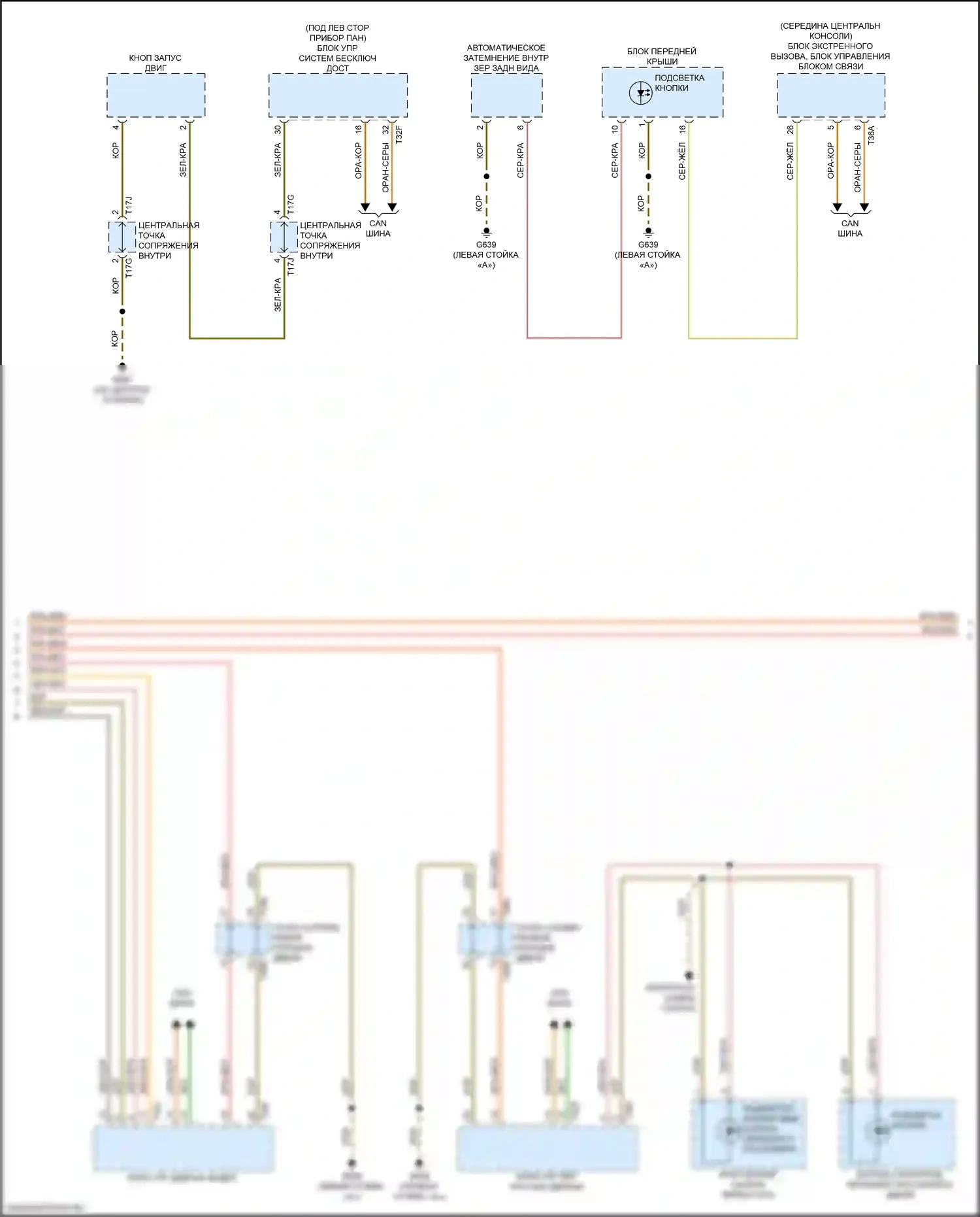 Q4 e-tron Audi I (2021-2024): Электросхема подсветки приборной панели (2 из 3) 