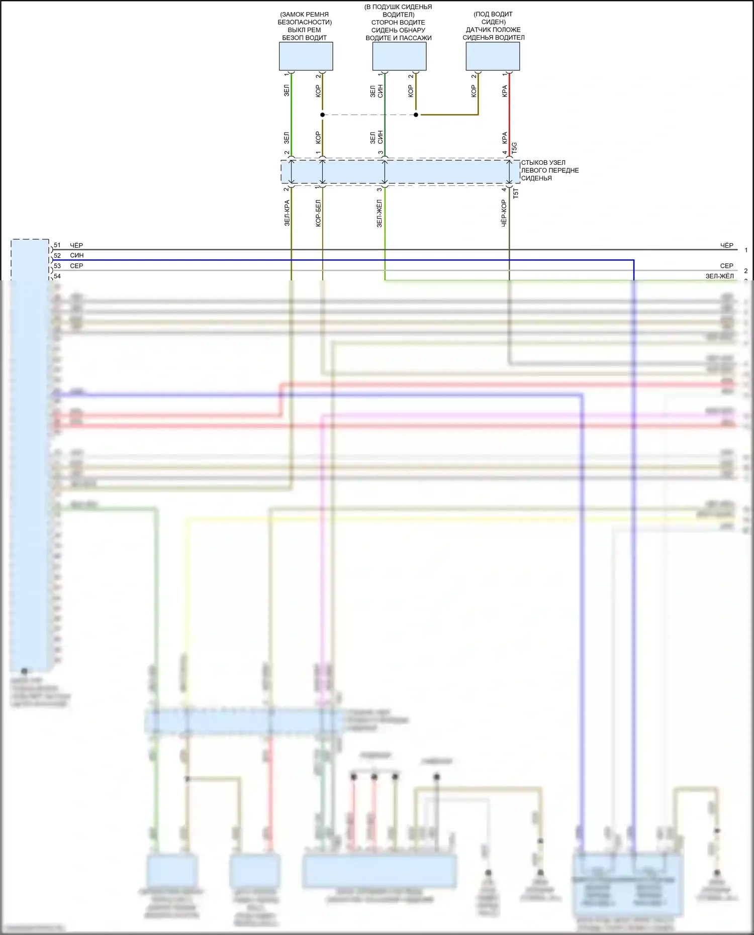 Q4 e-tron Audi I (2021-2024): Электросхема подушек безопасности (1 из 5) 