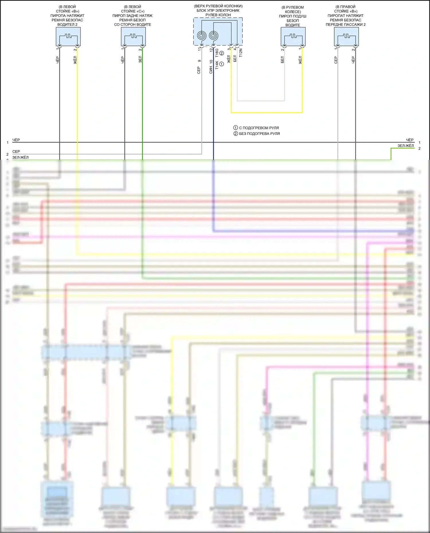 Q4 e-tron Audi I (2021-2024): Электросхема подушек безопасности (2 из 5) 