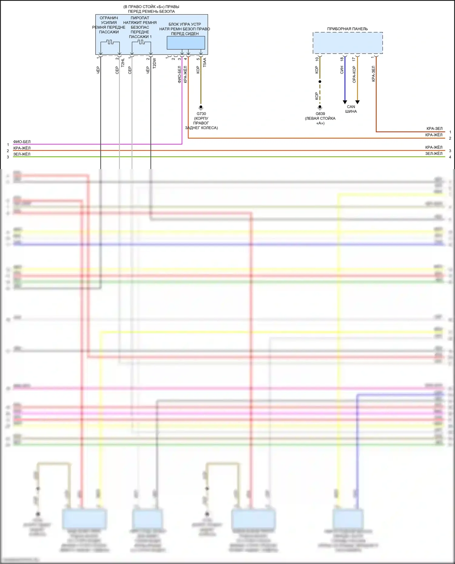 Q4 e-tron Audi I (2021-2024): Электросхема подушек безопасности (4 из 5) 