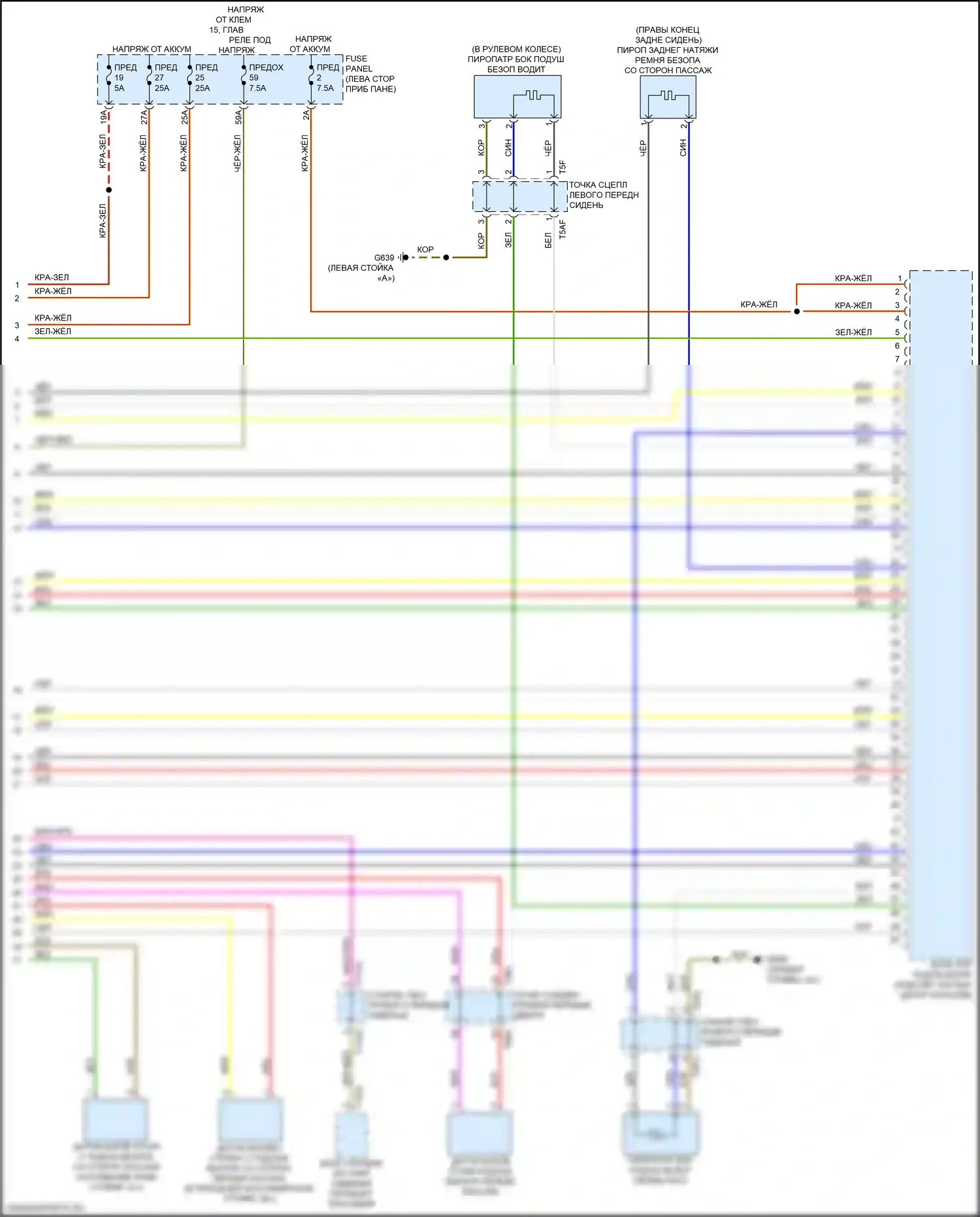 Q4 e-tron Audi I (2021-2024): Электросхема подушек безопасности (5 из 5) 