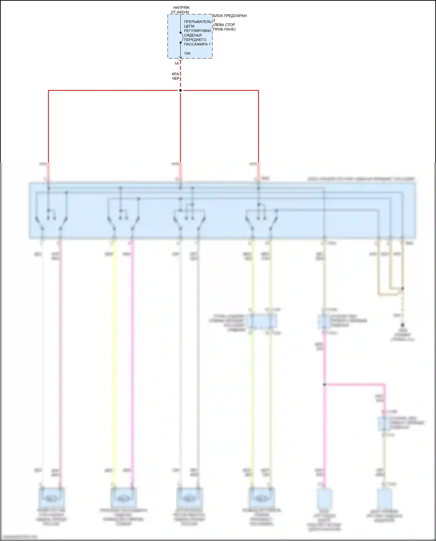 Q4 e-tron Audi I (2021-2024): Электросхема сиденья питания для пассажиров 
