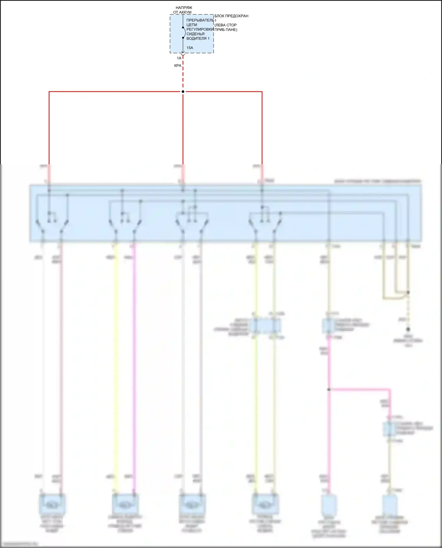 Q4 e-tron Audi I (2021-2024): Питание водительского сиденья электросхема 
