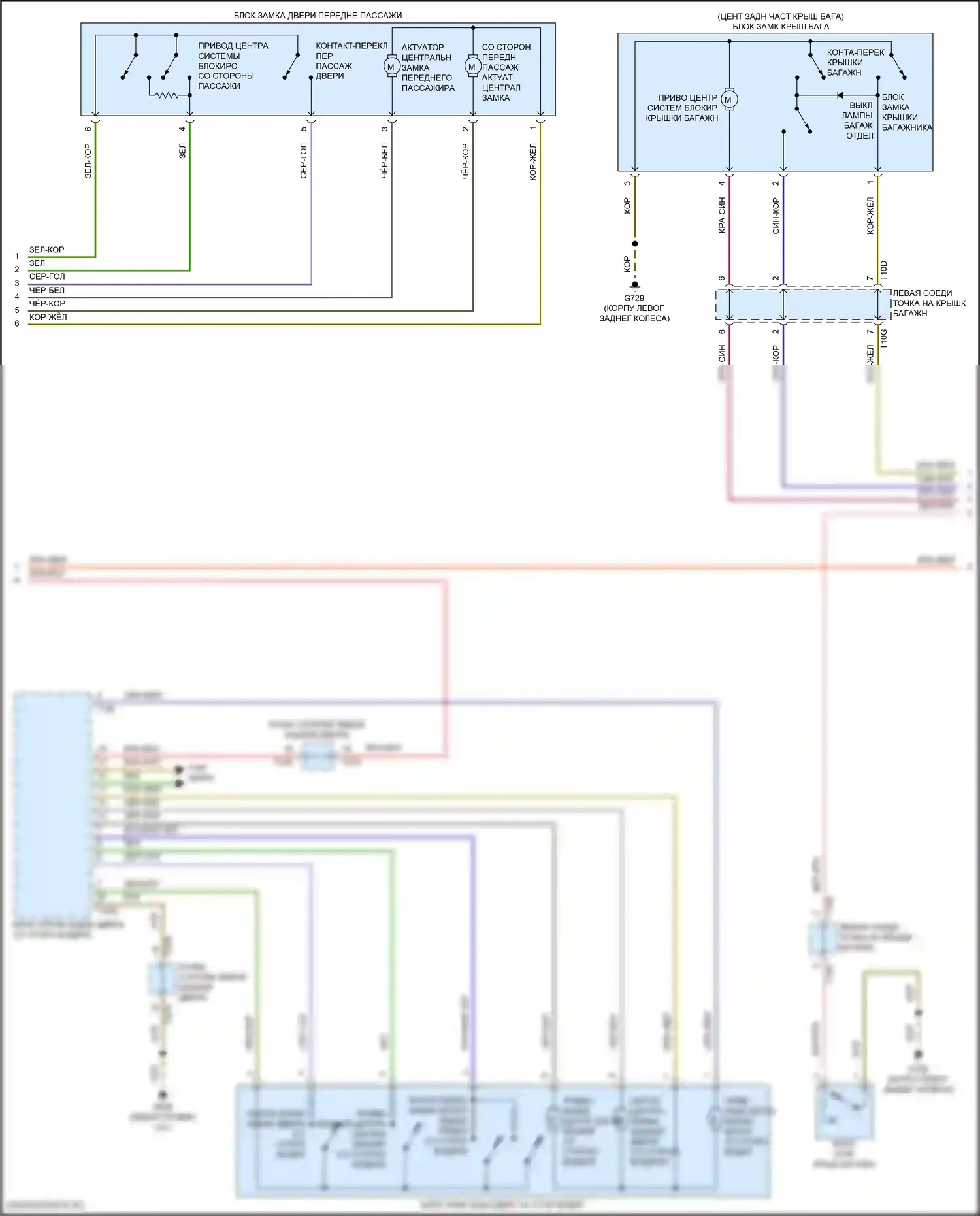 Q4 e-tron Audi I (2021-2024): Электросхема центрального замка (2 из 3) 