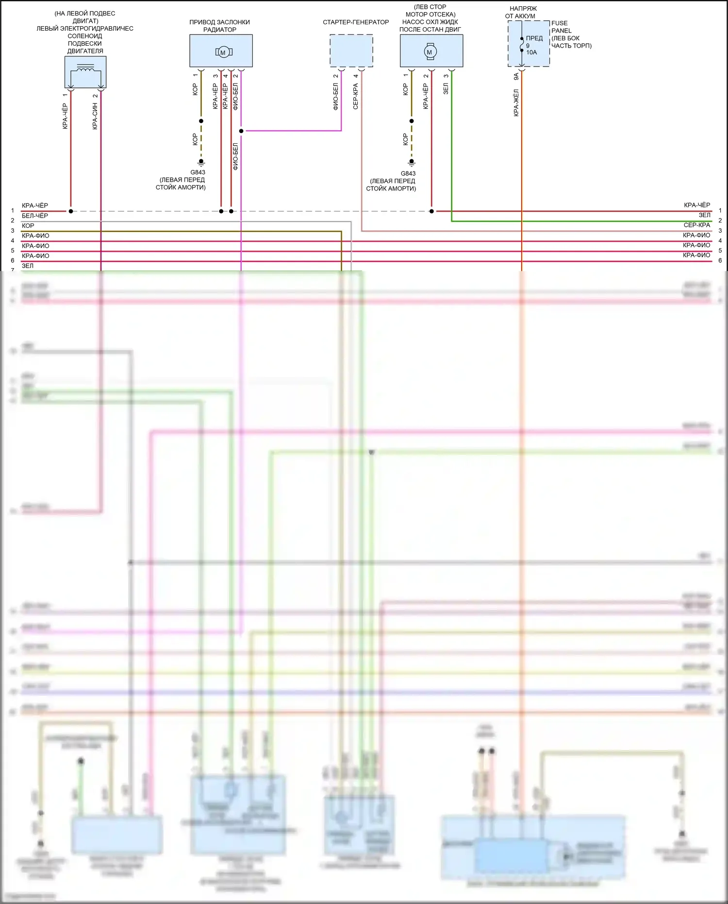 Q5 e-tron Audi I (2022-2024): Электросхема двигатель 2.0л турбо гибрид, электросхема органов управления двигателем (2 из 9) 