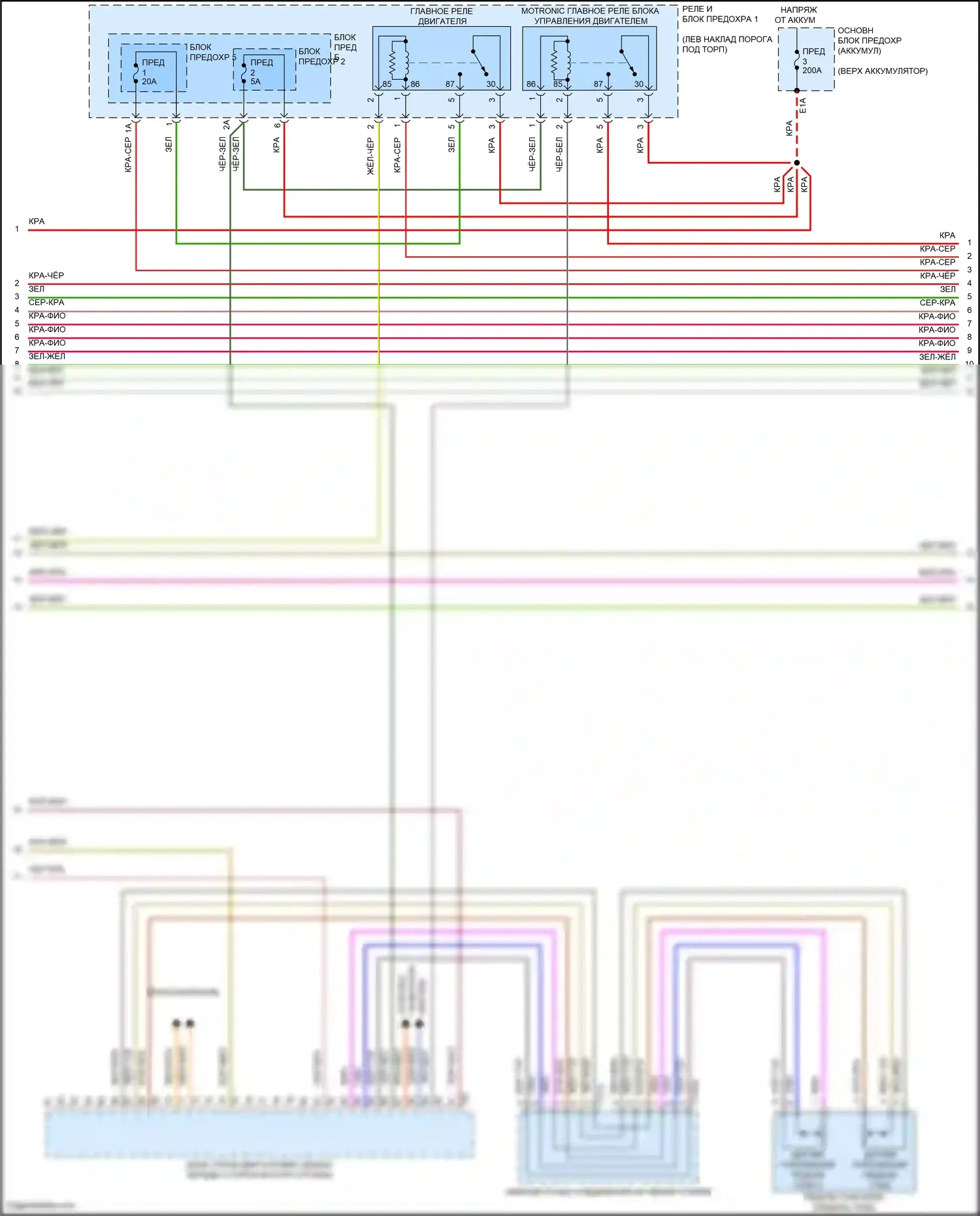 Q5 e-tron Audi I (2022-2024): Электросхема двигатель 2.0л турбо гибрид, электросхема органов управления двигателем (4 из 9) 