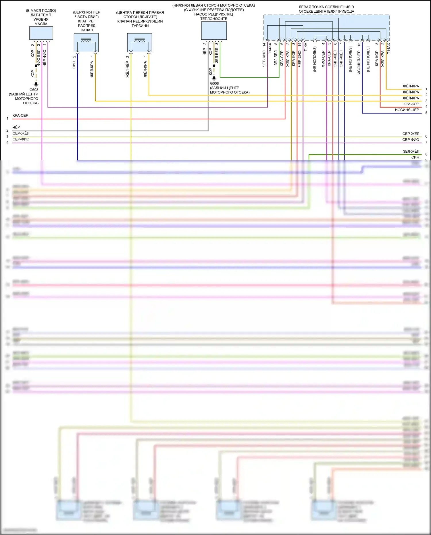 Q5 Sportback Audi FY (2020-2024): Электросхема двигатель 2.0л турбо гибрид, электросхема органов управления двигателем (6 из 10) 