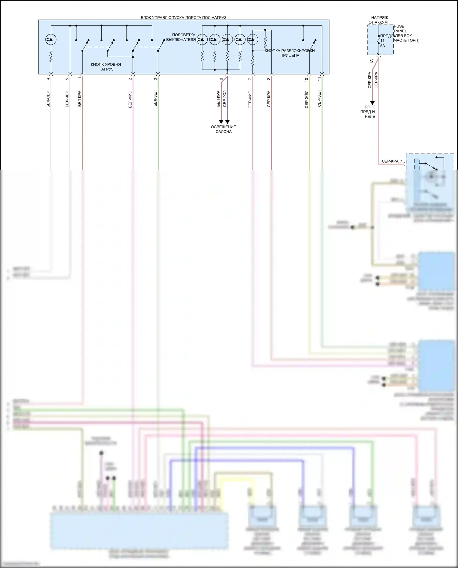 Q5 Sportback Audi FY (2020-2024): Электросхема электронной подвески (2 из 2) 
