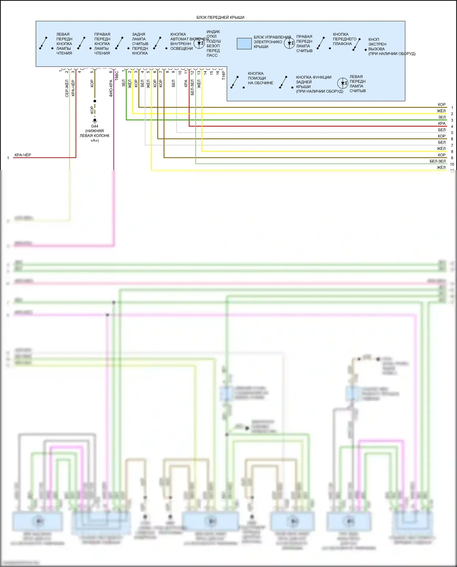 Q5 Sportback Audi FY (2020-2024): Электросхема освещения салона (2 из 6) 