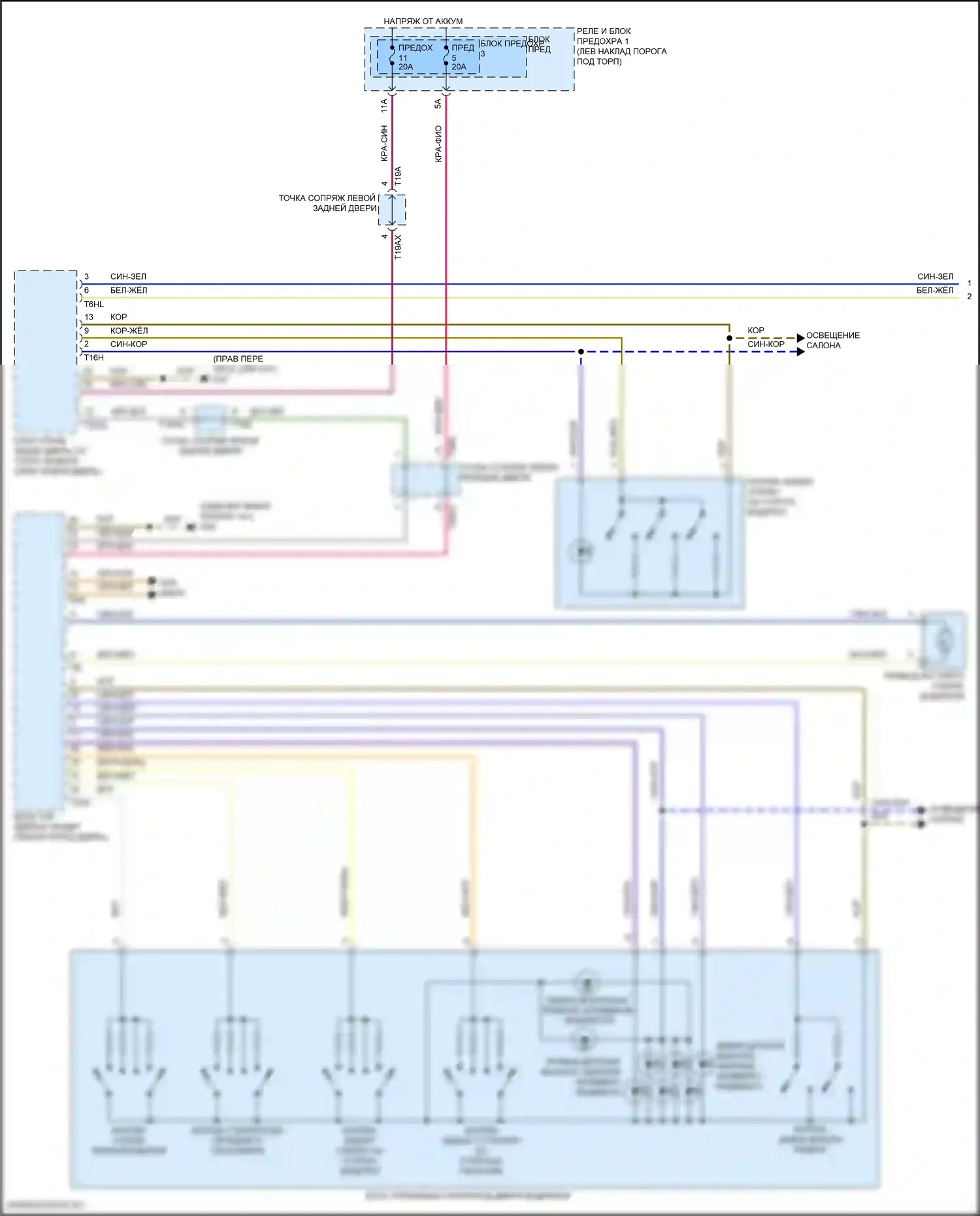Q5 Sportback Audi FY (2020-2024): Электросхема стеклоподъемников (1 из 2) 
