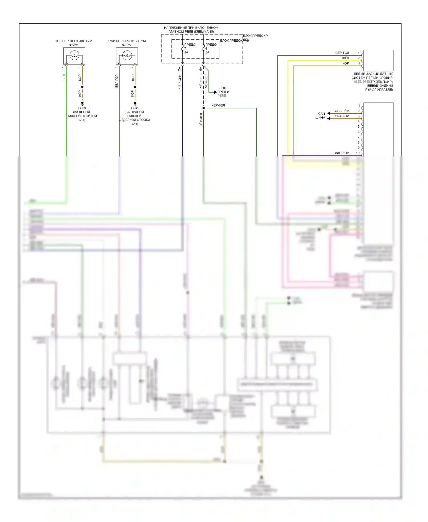 Q5 Audi I (2008-2012): Электросхема фар, с биксеноном, с поворотными фарами (2 из 2) 