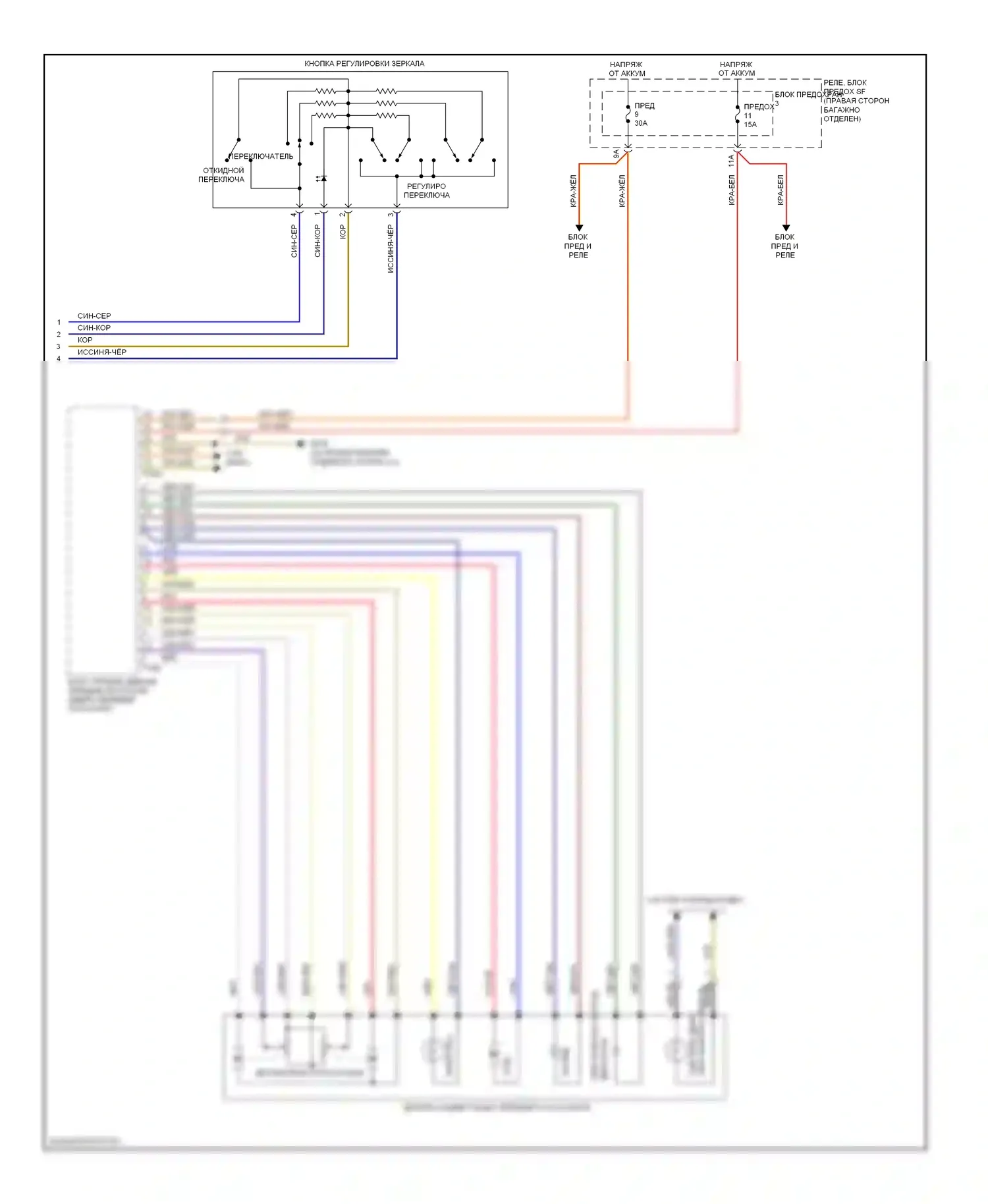 Q5 Audi I (2008-2012): Электросхема систем памяти (3 из 3) 