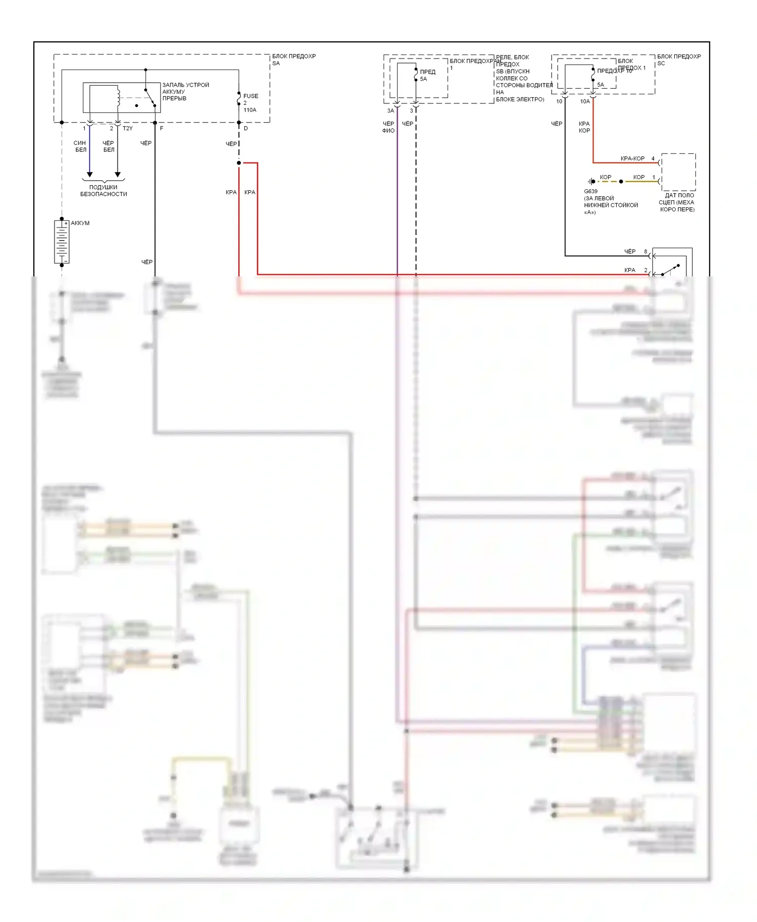 Q5 Audi I (2008-2012): Электросхема стартера 