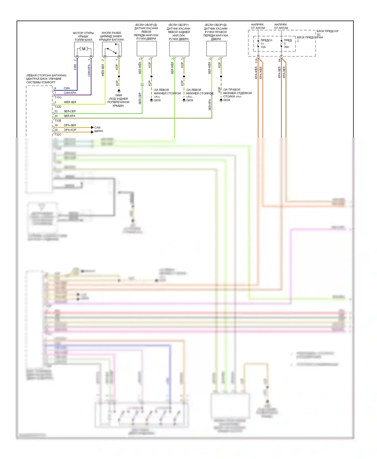Q5 Audi I (2008-2012): Электросхема центрального замка (1 из 3) 