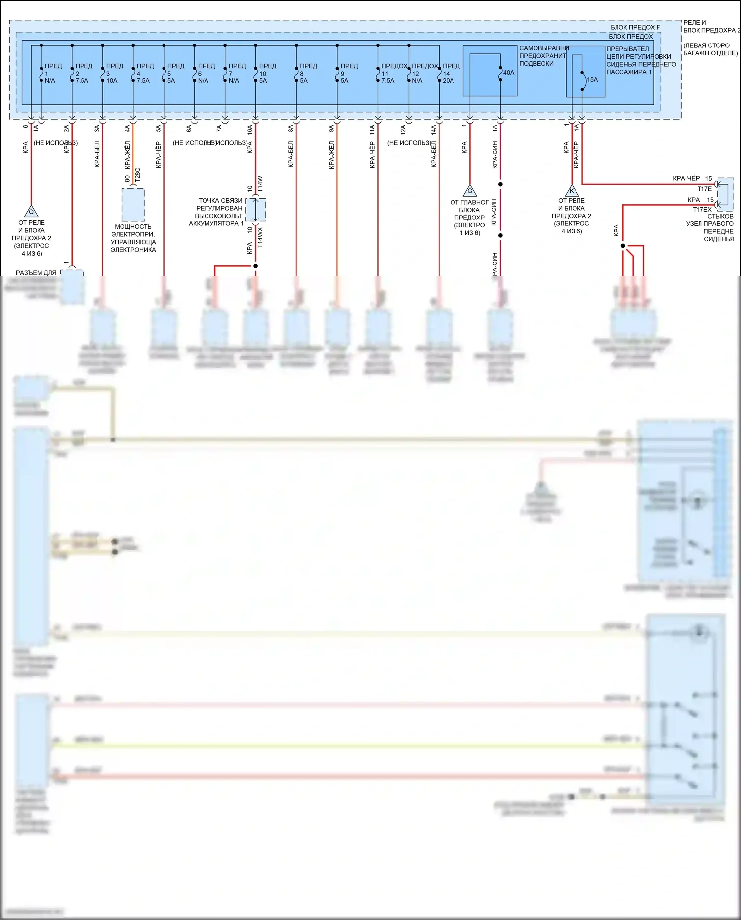Q5 Audi II рестайлинг (2020-2024): Электросхема блока предохранителей реле (6 из 6) 