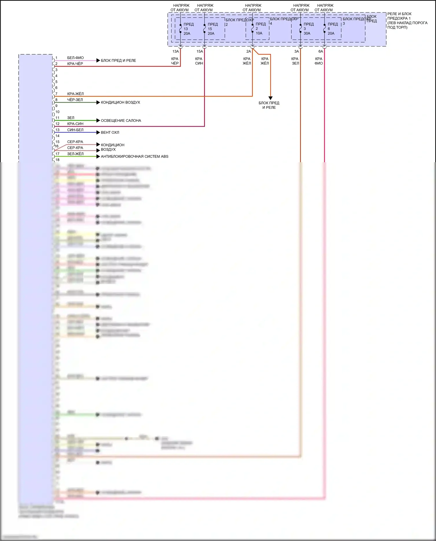Q5 Audi II рестайлинг (2020-2024): Электросхема блока управления системами комфорта (1 из 2) 