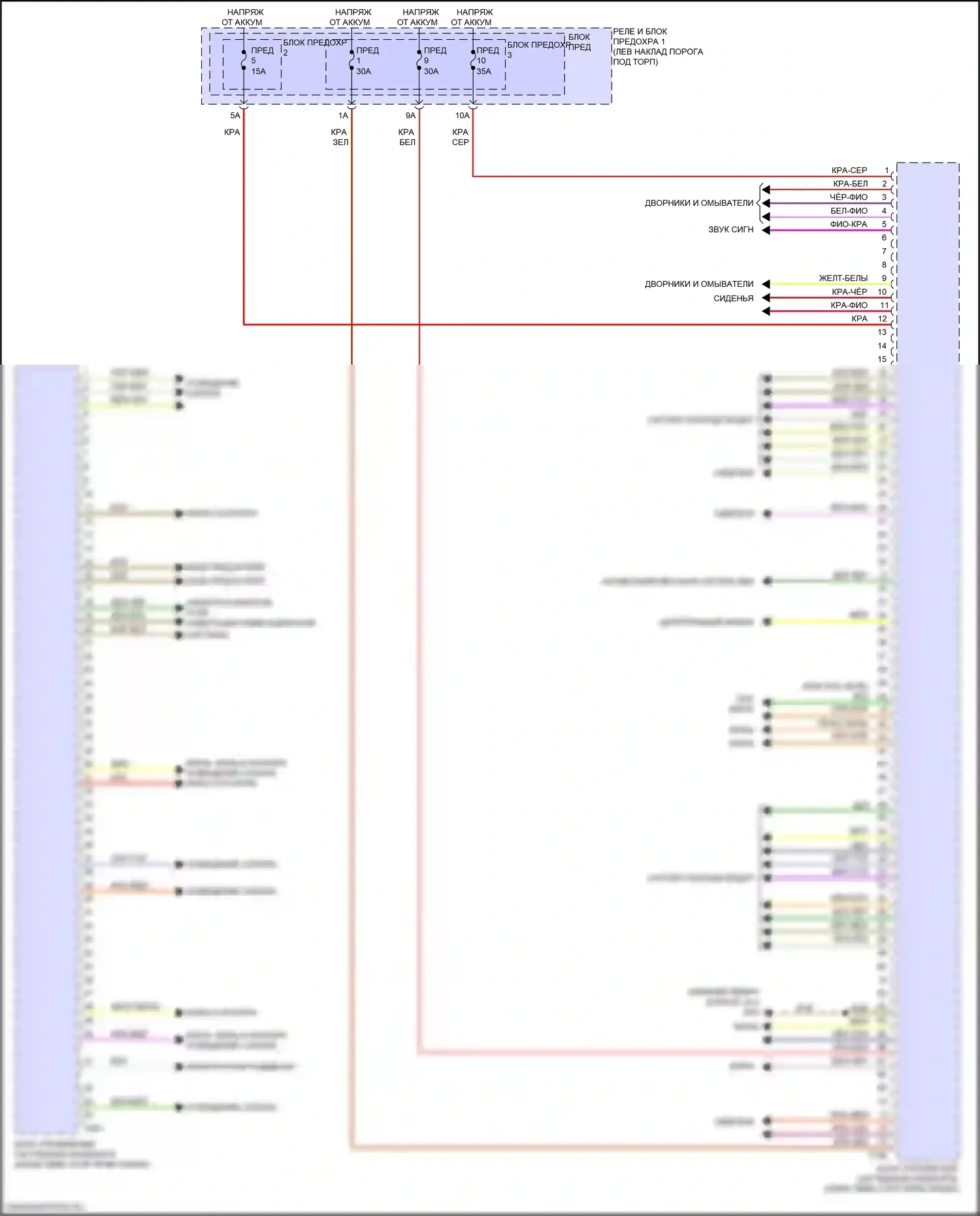 Q5 Audi II рестайлинг (2020-2024): Электросхема блока управления системами комфорта (2 из 2) 