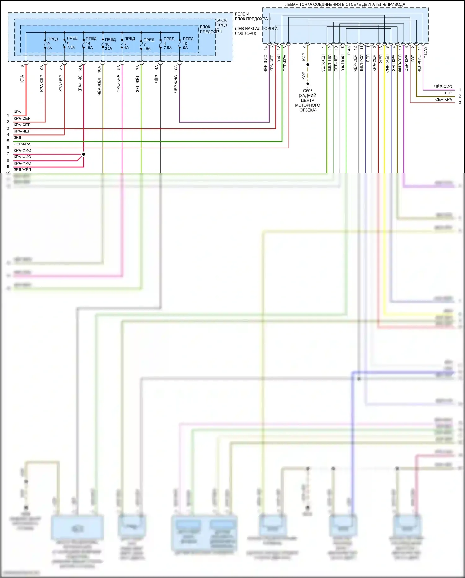 Q5 Audi II рестайлинг (2020-2024): Электросхема двигатель 2.0л турбо гибрид, электросхема органов управления двигателем, дмса (5 из 9) 