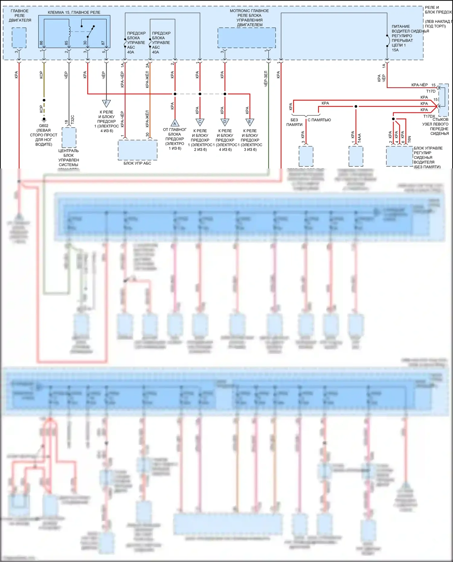 Q5 Audi II (2016-2020): Электросхема блока предохранителей реле (2 из 6) 